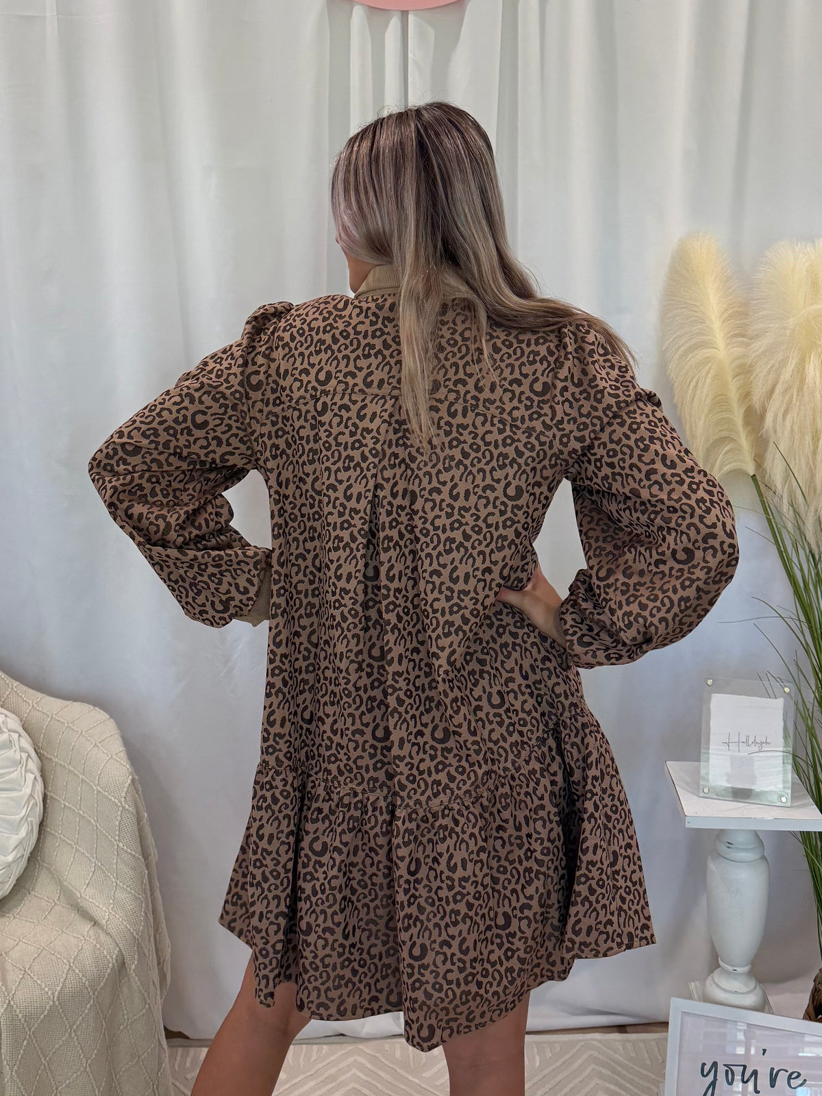 Brown Cheetah Dress (Pockets!)