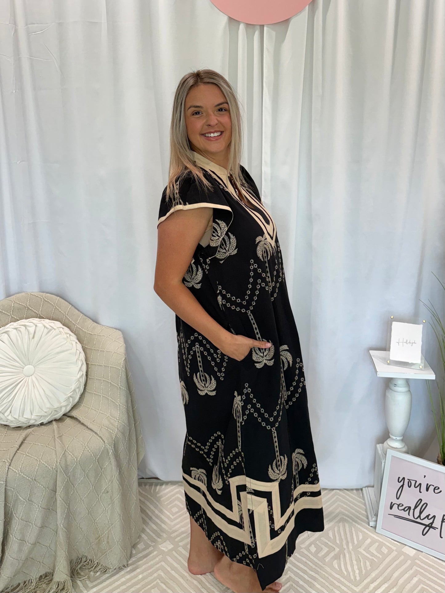 Coconut Palms Dress (Pockets!)