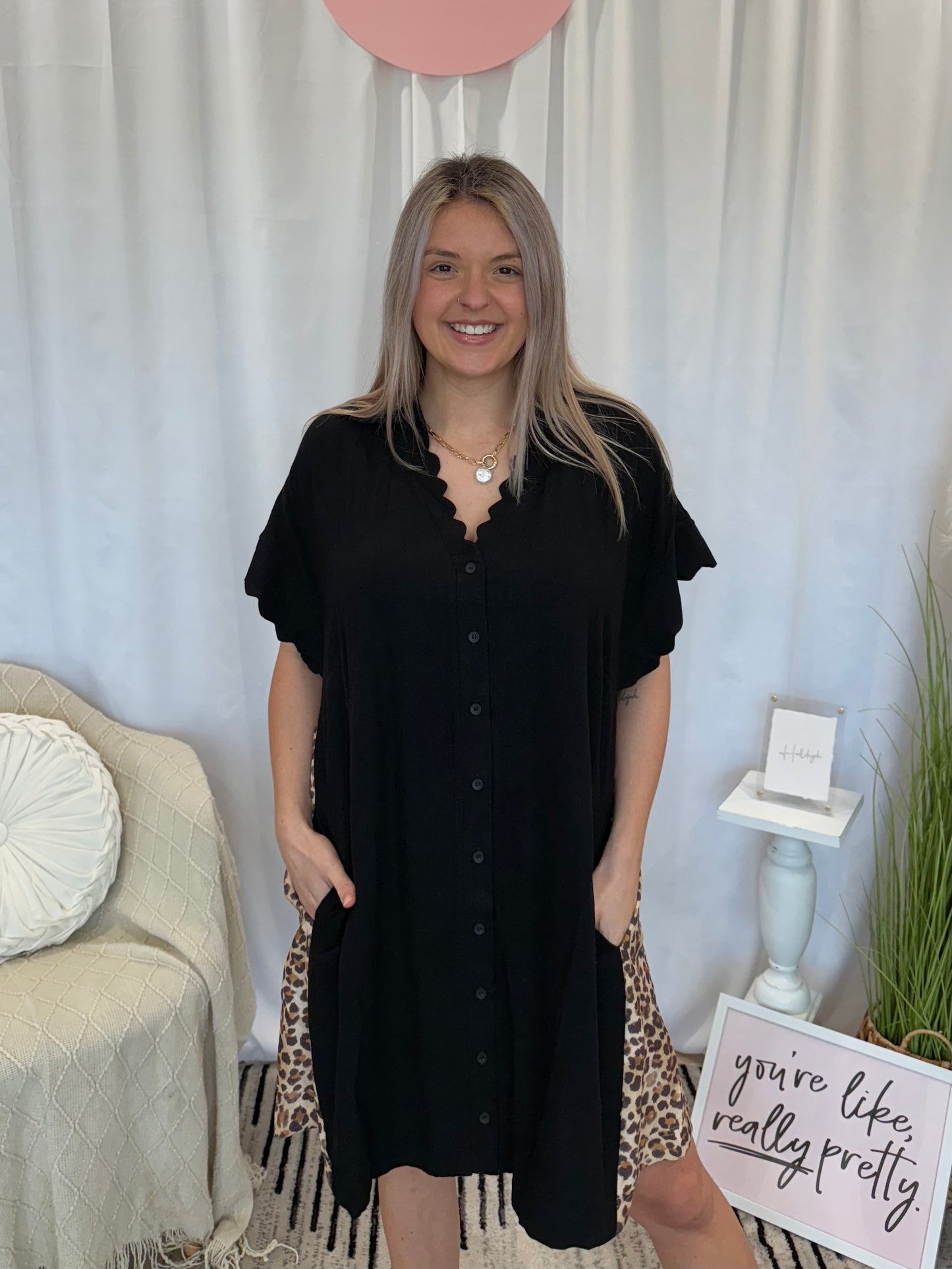 Sleek Cheetah Dress (Pockets!)