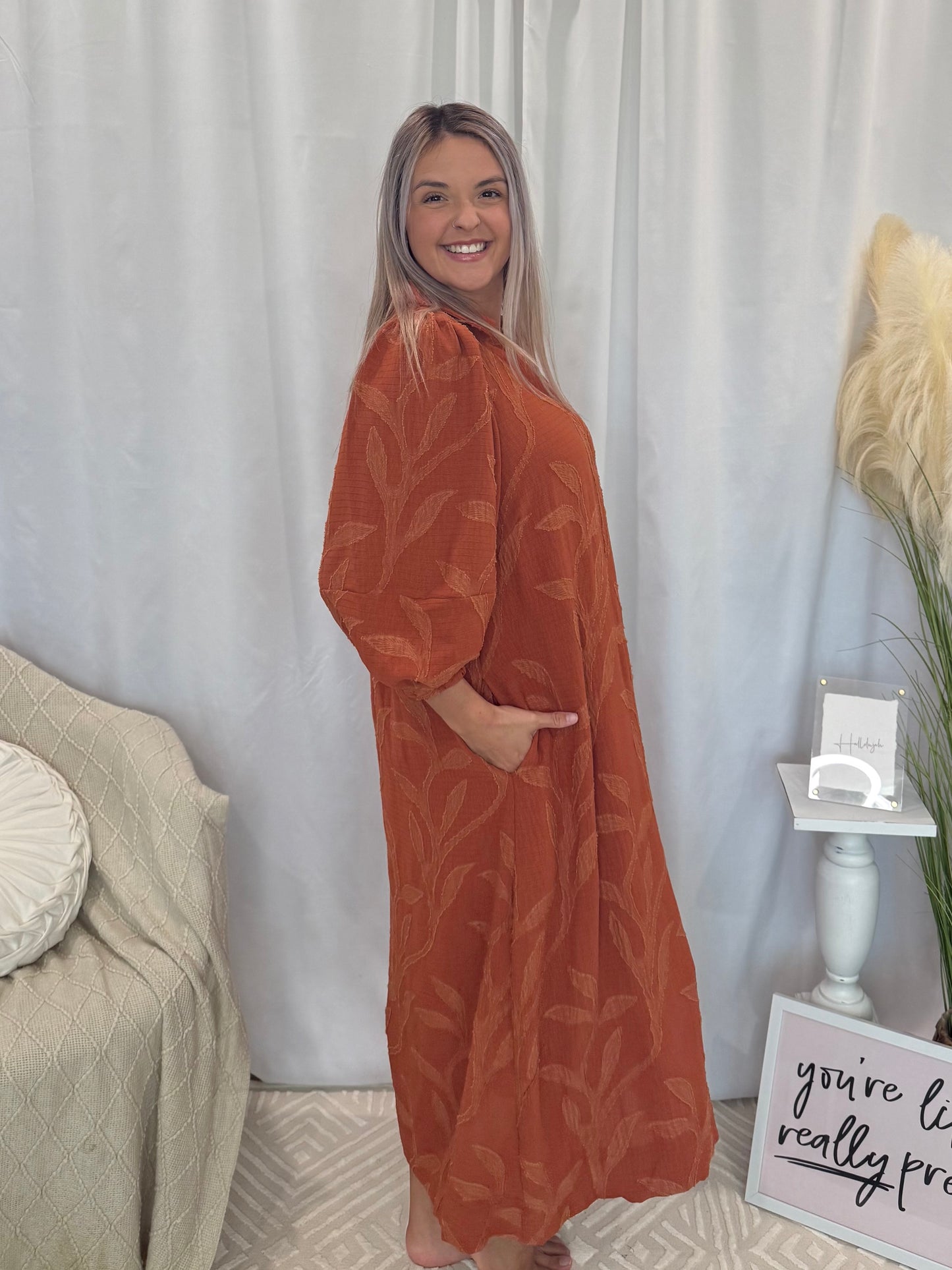 Golden Autumn Dress (Pockets!)