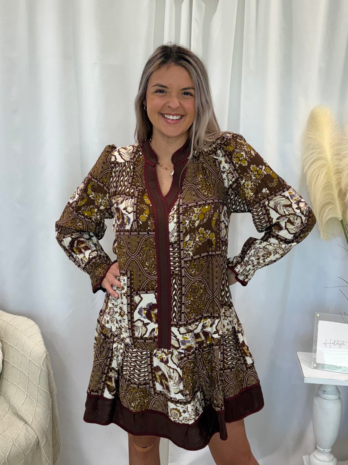 Bold in Brown Dress (Pockets!)