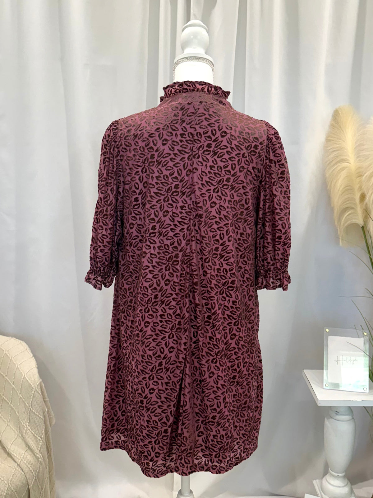 Flattering in Velvet Fuschia Dress (Pockets!)