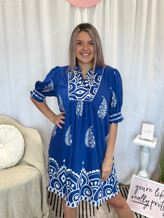 Cobalt Love Dress (Pockets!)