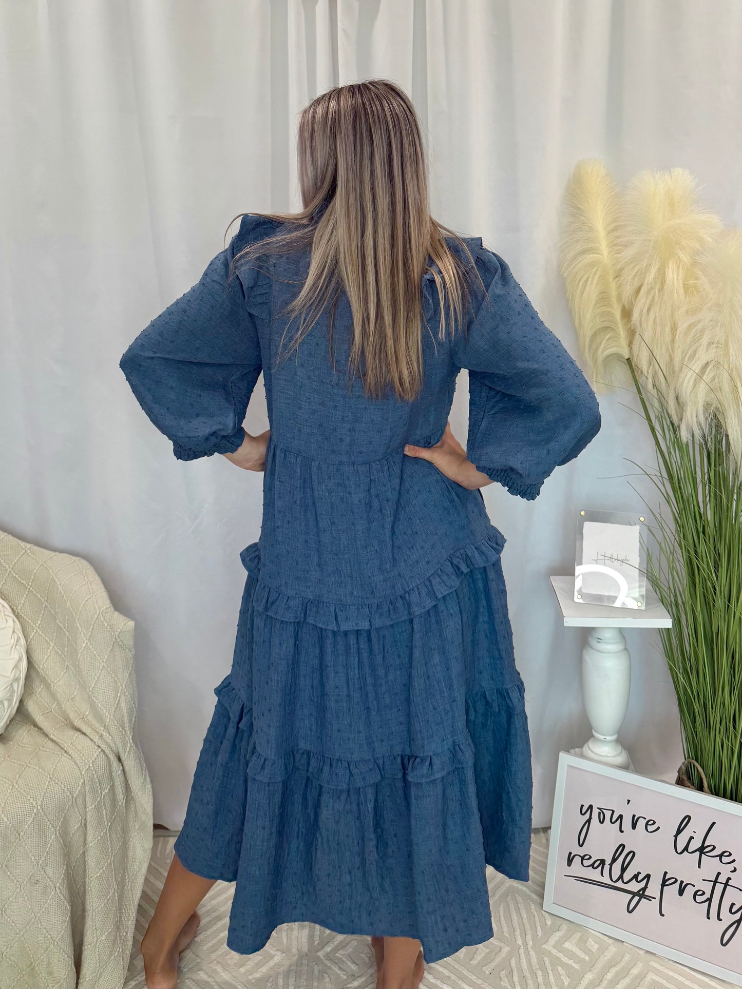 Whipped Blueberry Dress (Pockets!)
