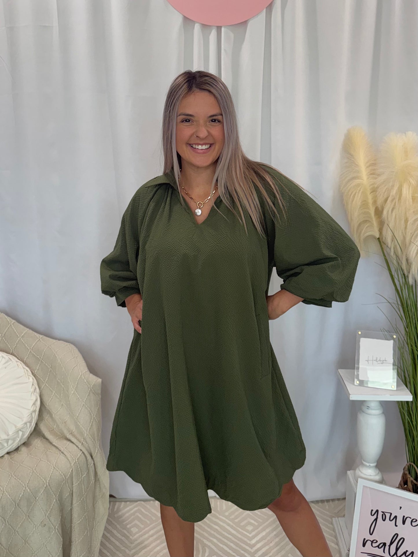 Evergreen Fog Dress (Pockets!)
