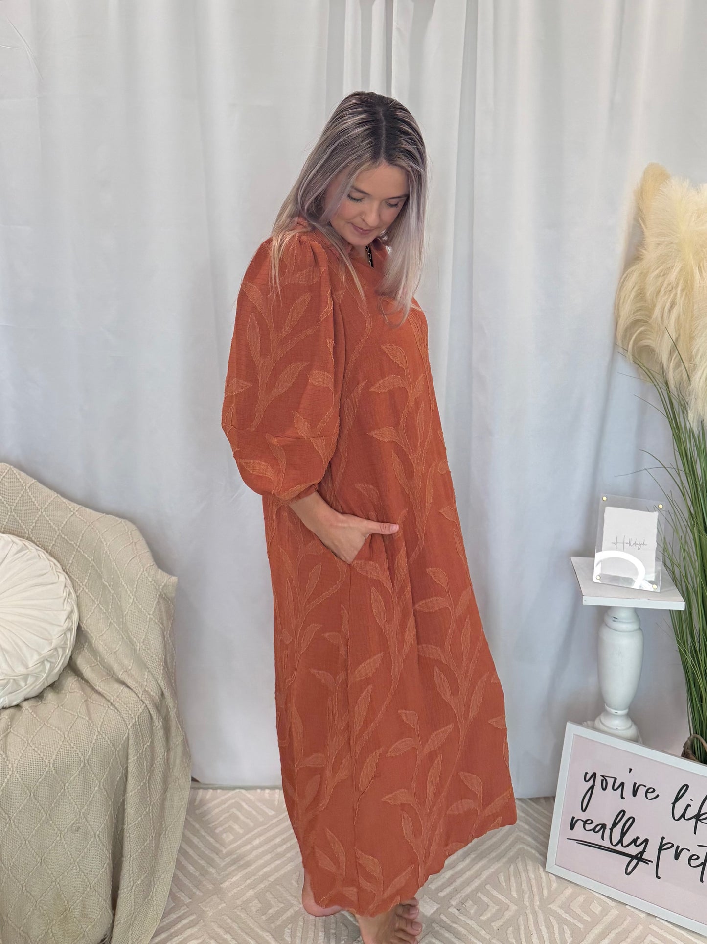 Golden Autumn Dress (Pockets!)