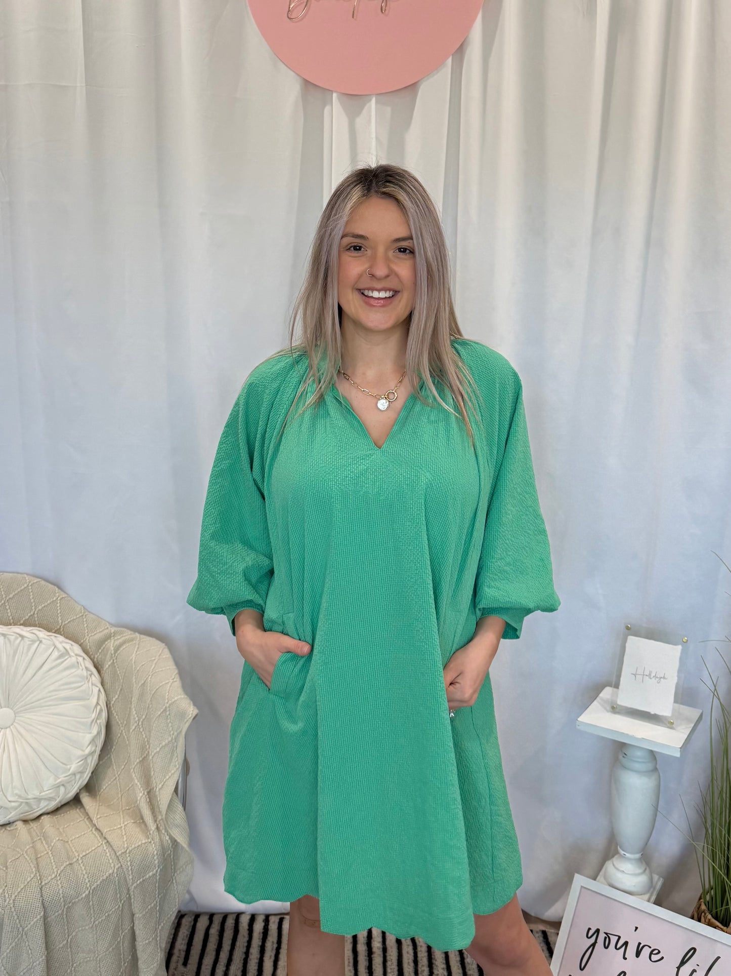 Green Dress (Pockets!)