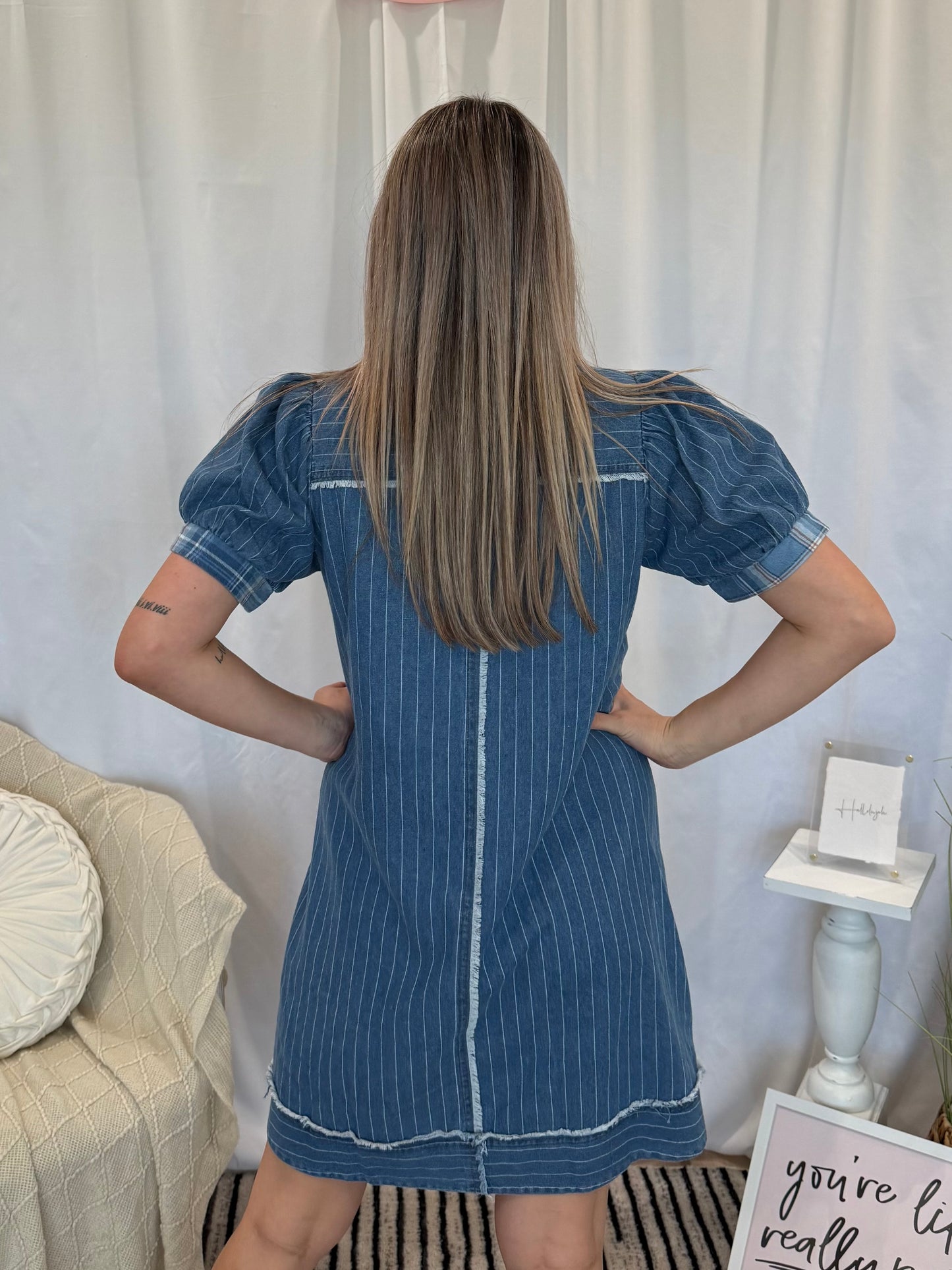 Dark Blue Agave Denim Dress