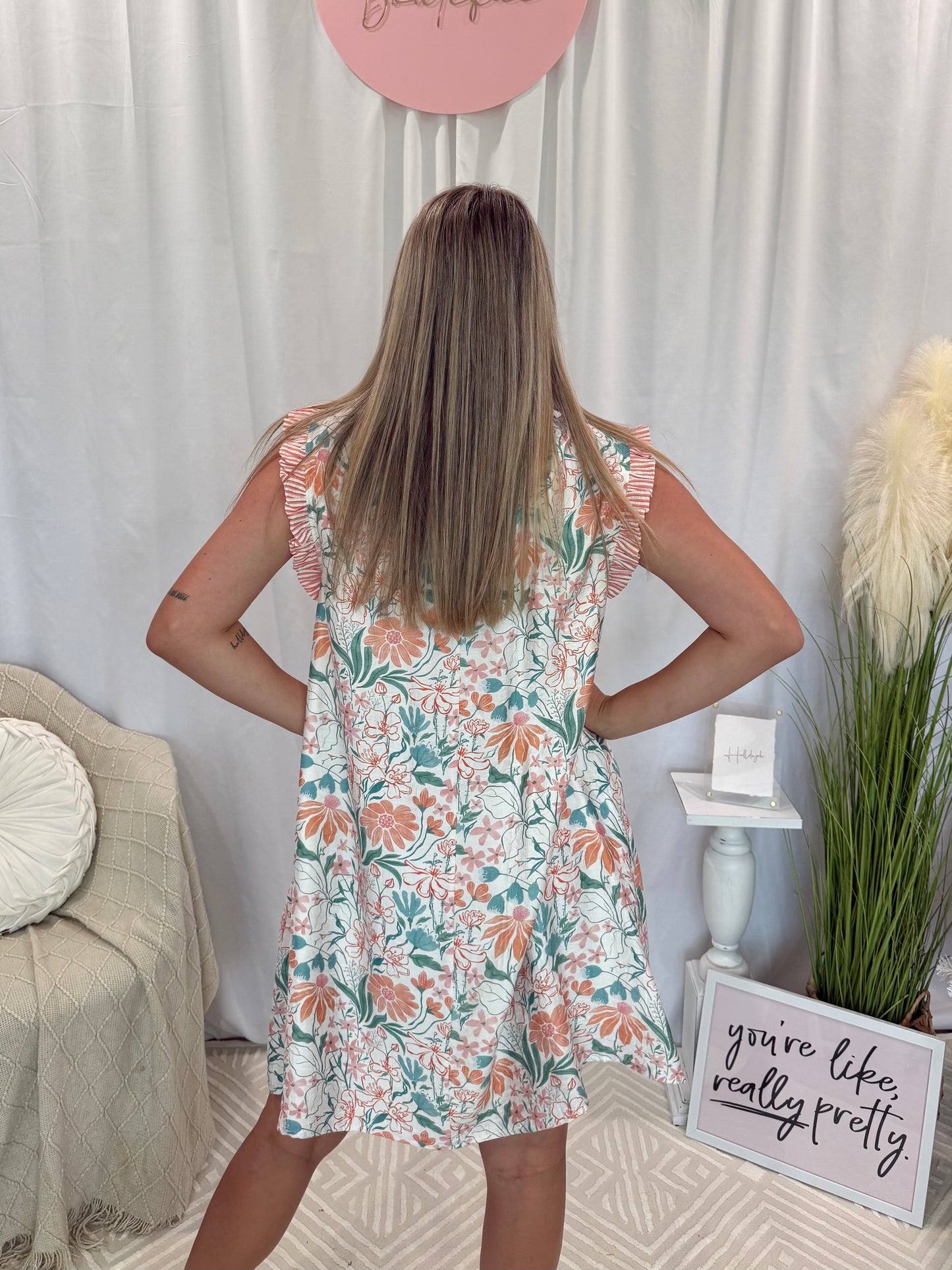 Cantaloupe Haze Dress (Pockets!)
