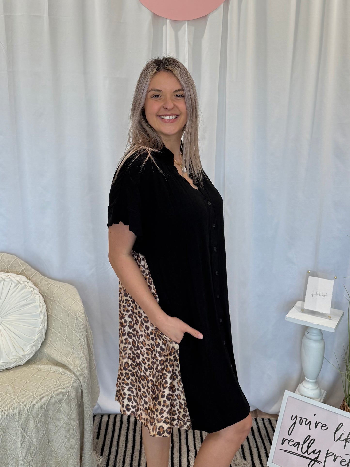 Sleek Cheetah Dress (Pockets!)