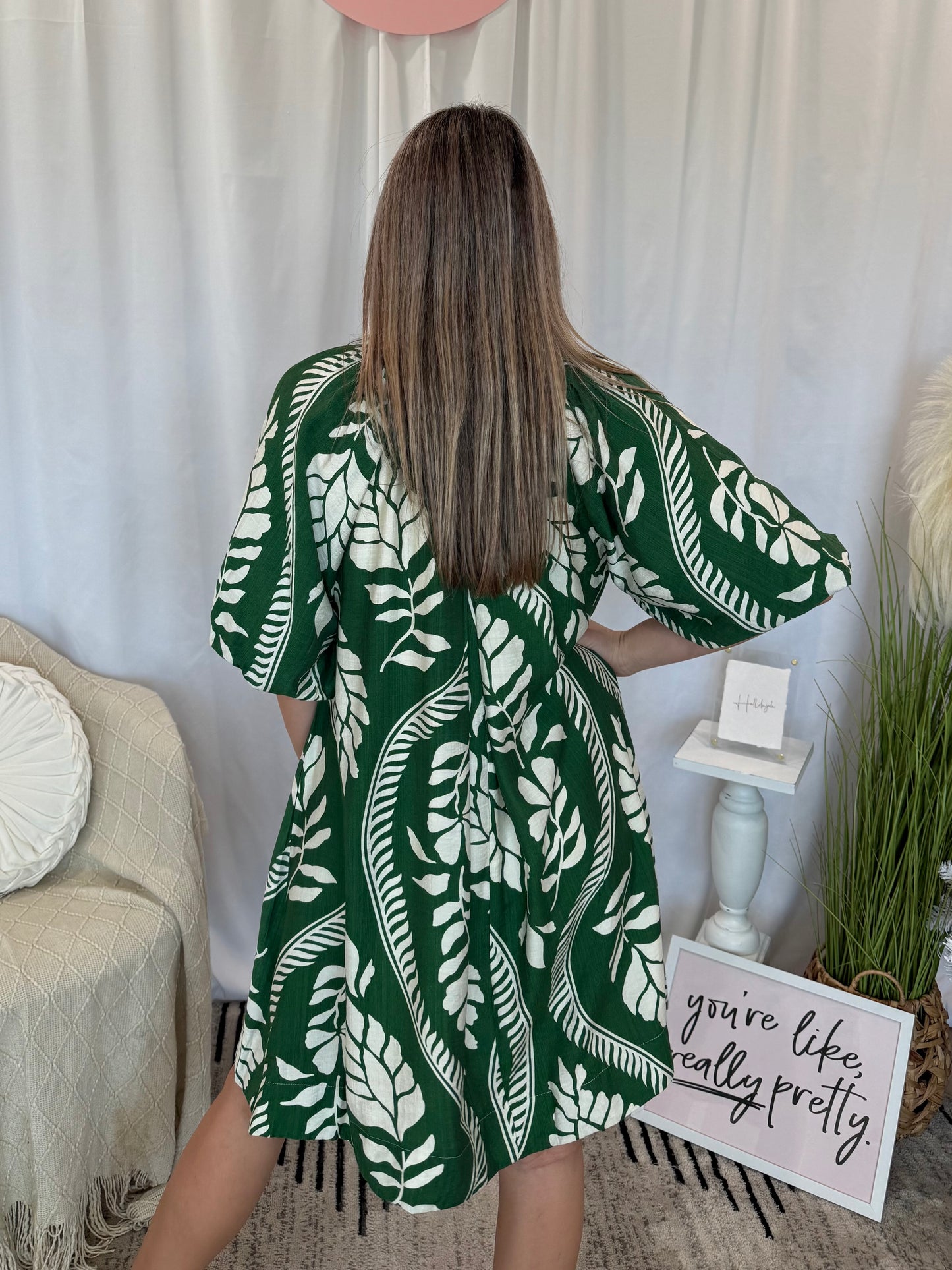 Sage Forest Dress (Pockets!)