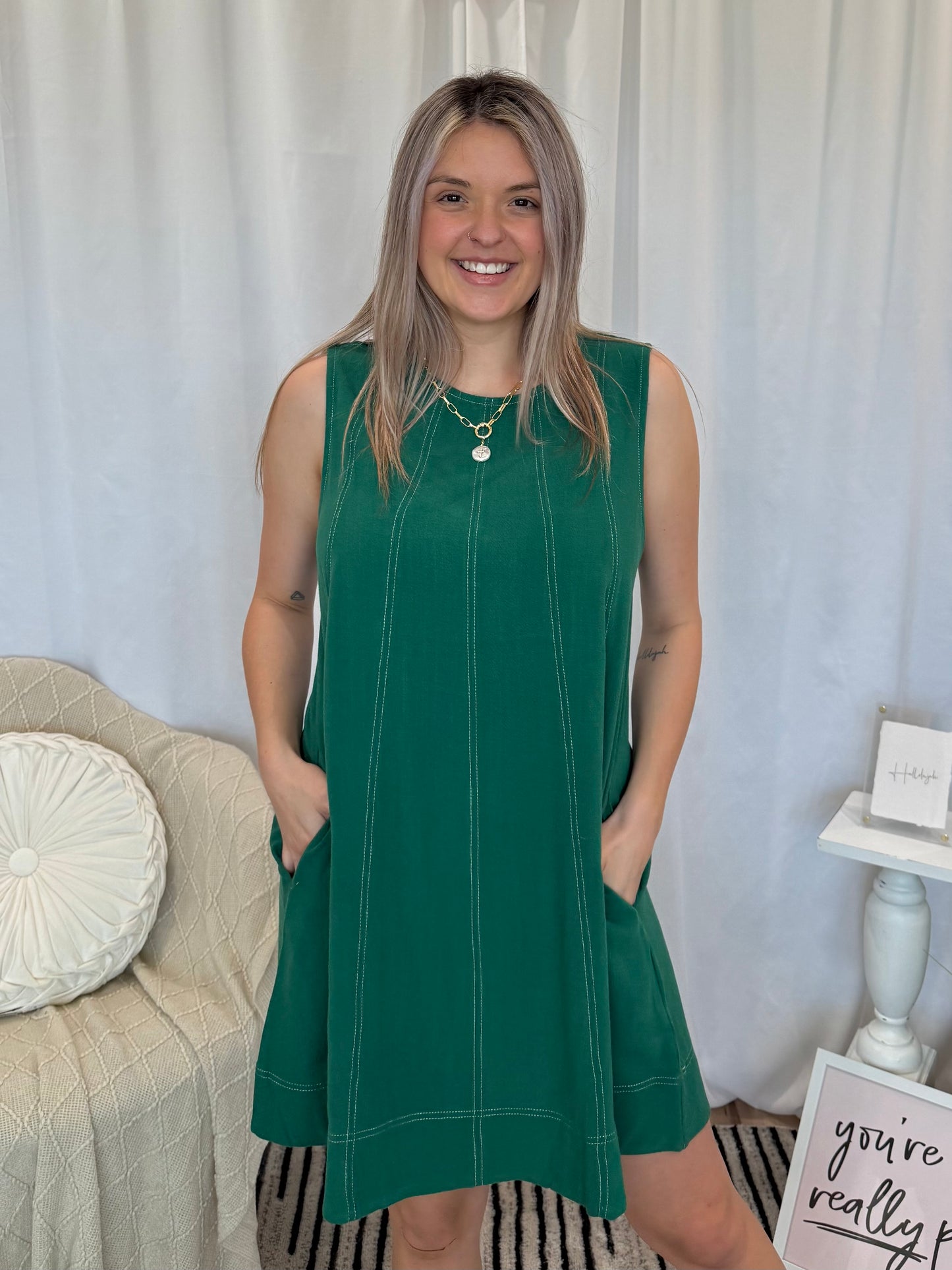 Emerald Abyss Dress (Pockets!)