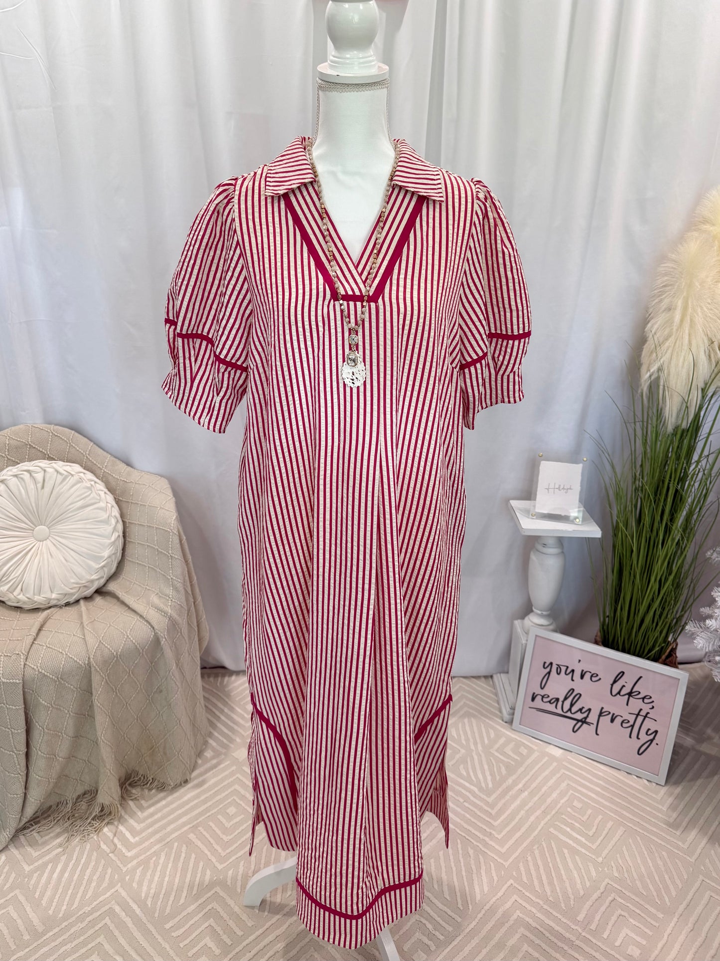 Pink Vacay Dress (Pockets!)
