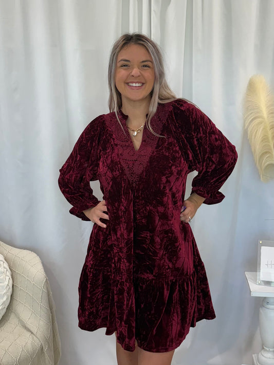 Velvet Velour Dress (Pockets!)