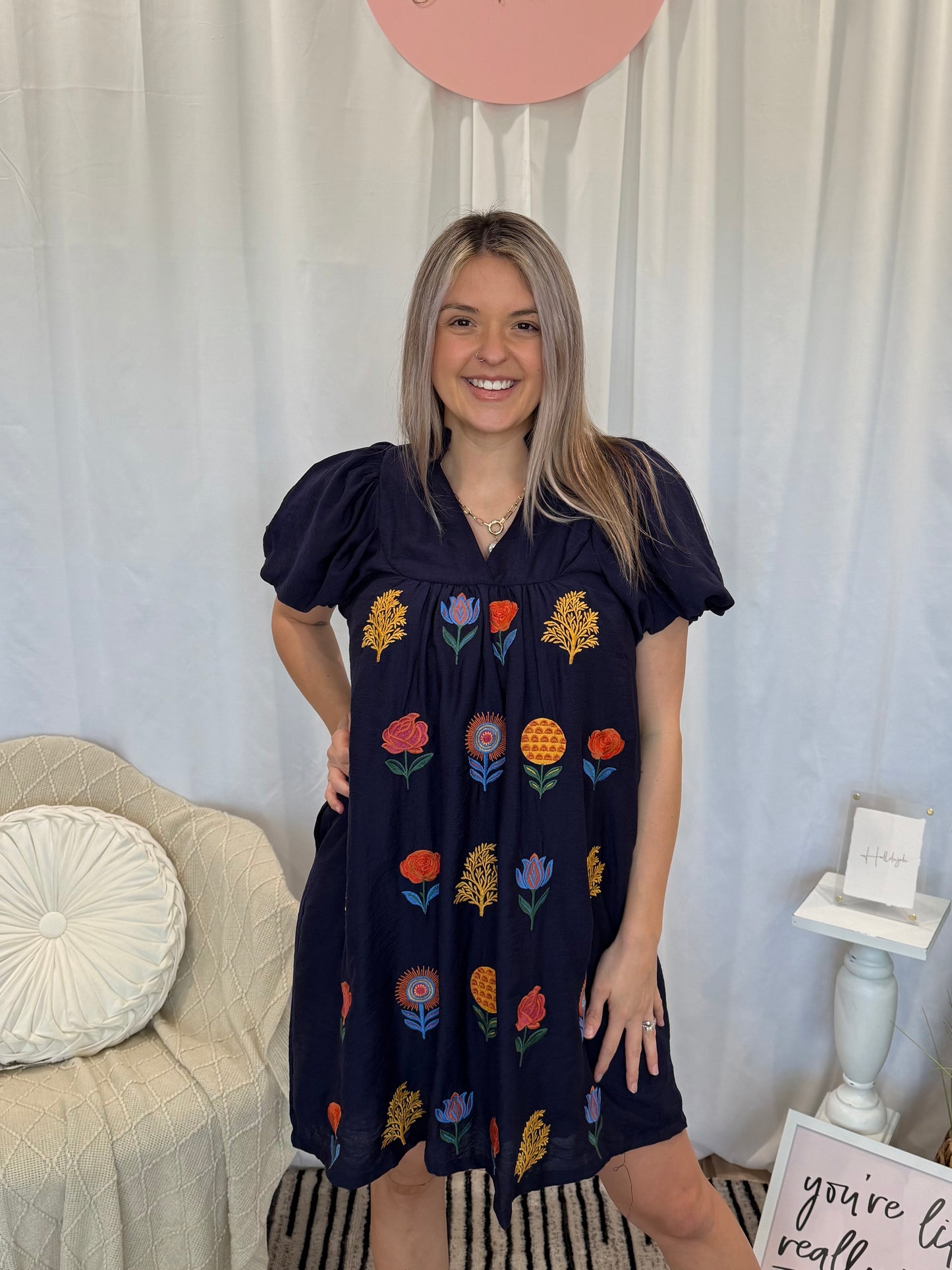 Midnight Rose Dress (Pockets!)