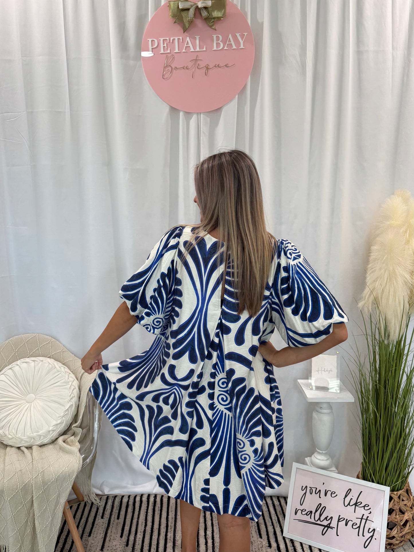 Navy Vacay Dress (Pockets!)