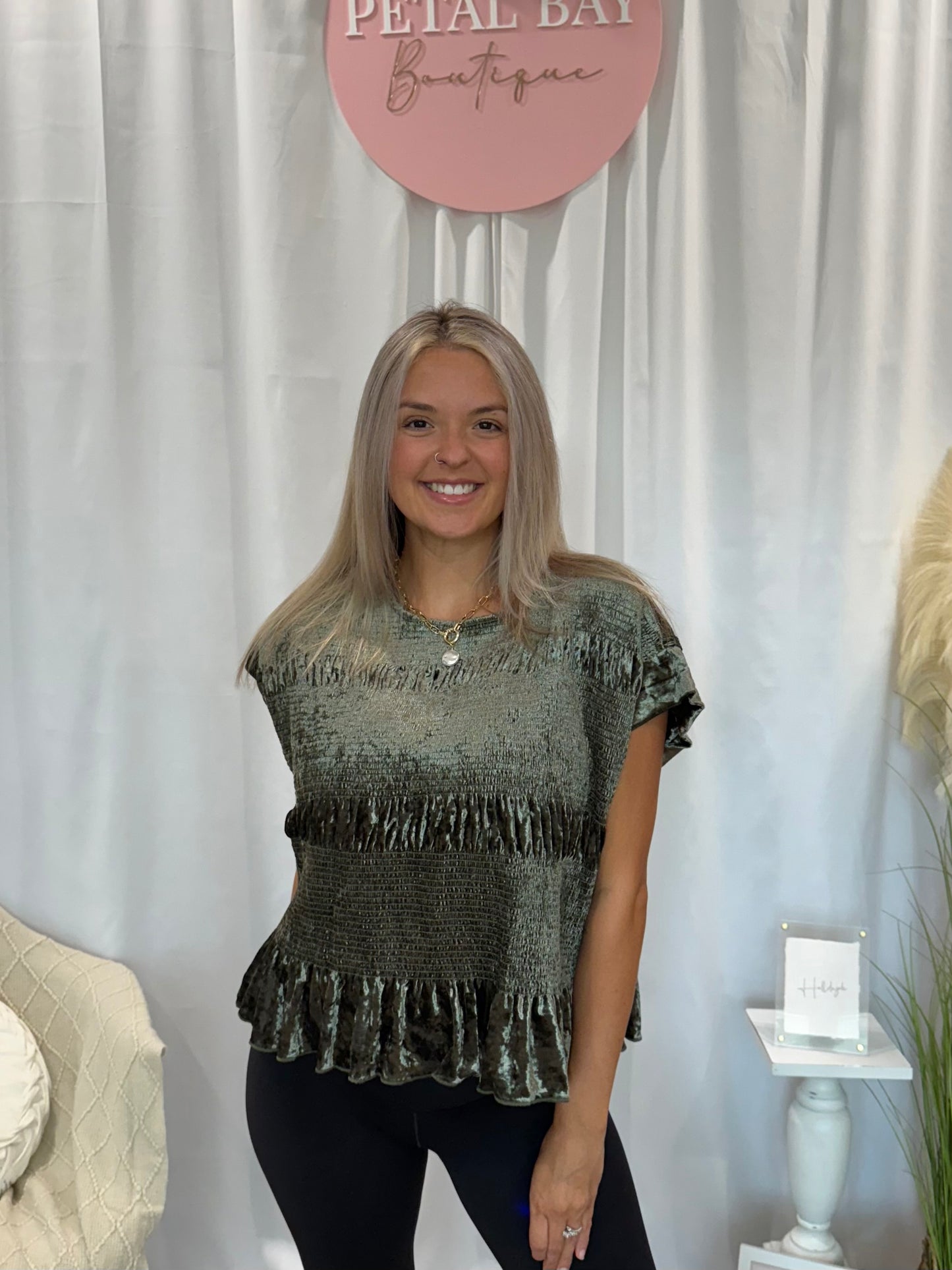 Silver Velvet Galore Top