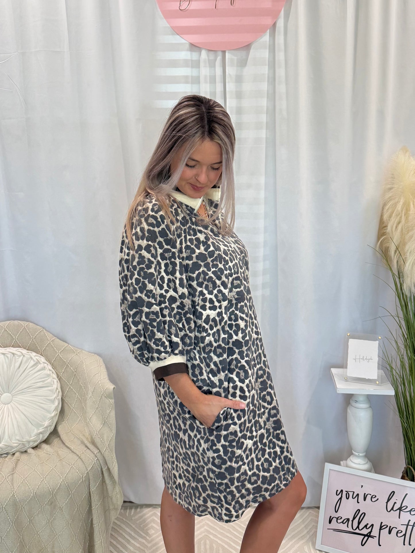 Chic Cheetah Dress (Pockets!)