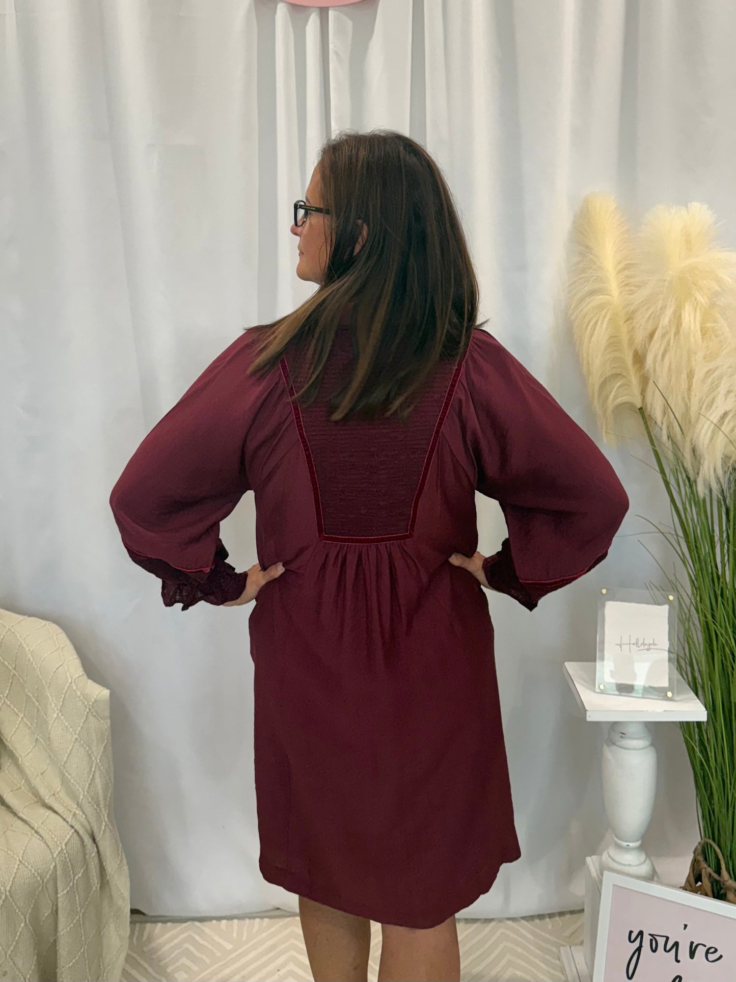 Maroon Love Dress (Pockets!)