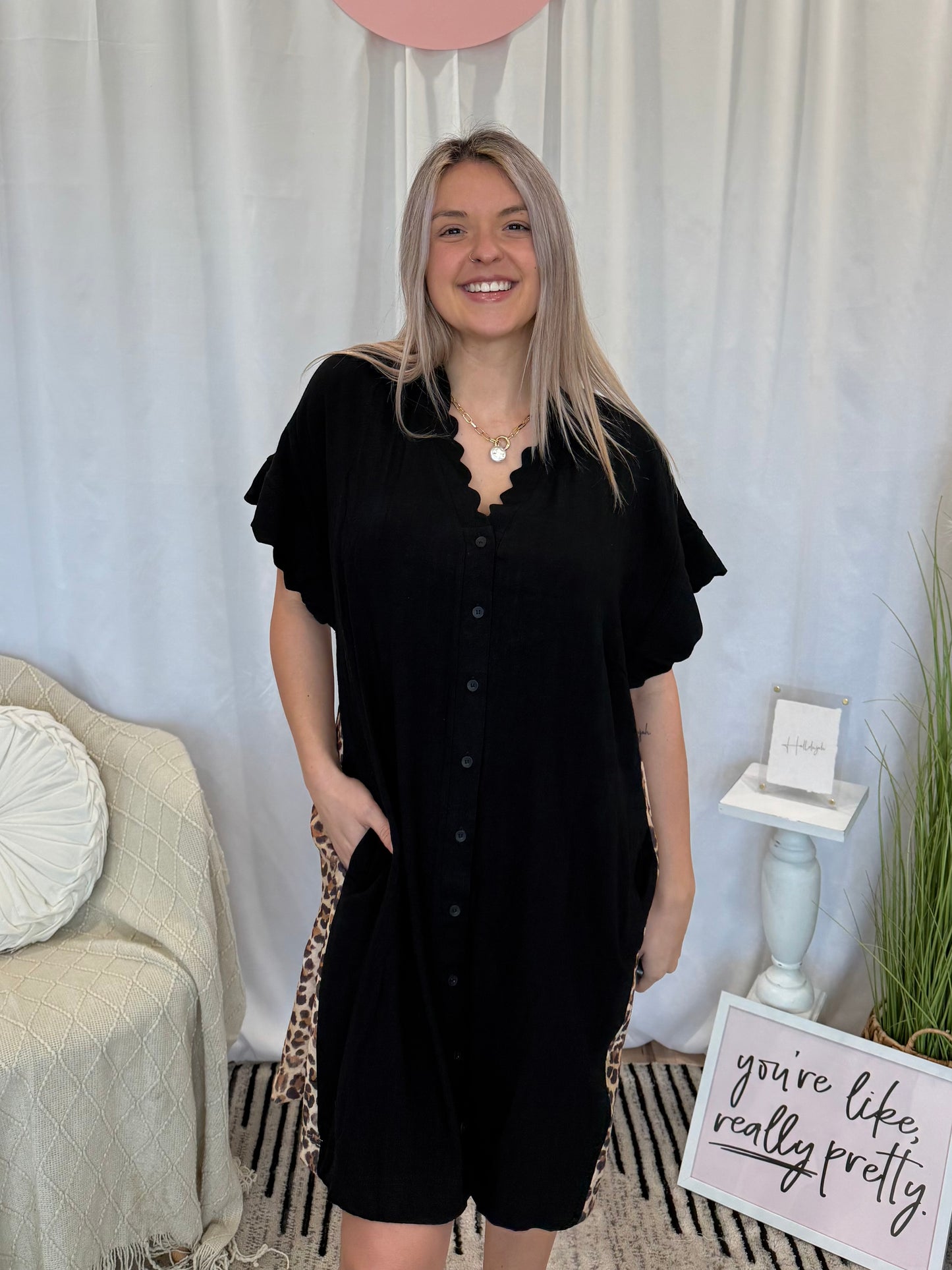 Sleek Cheetah Dress (Pockets!)