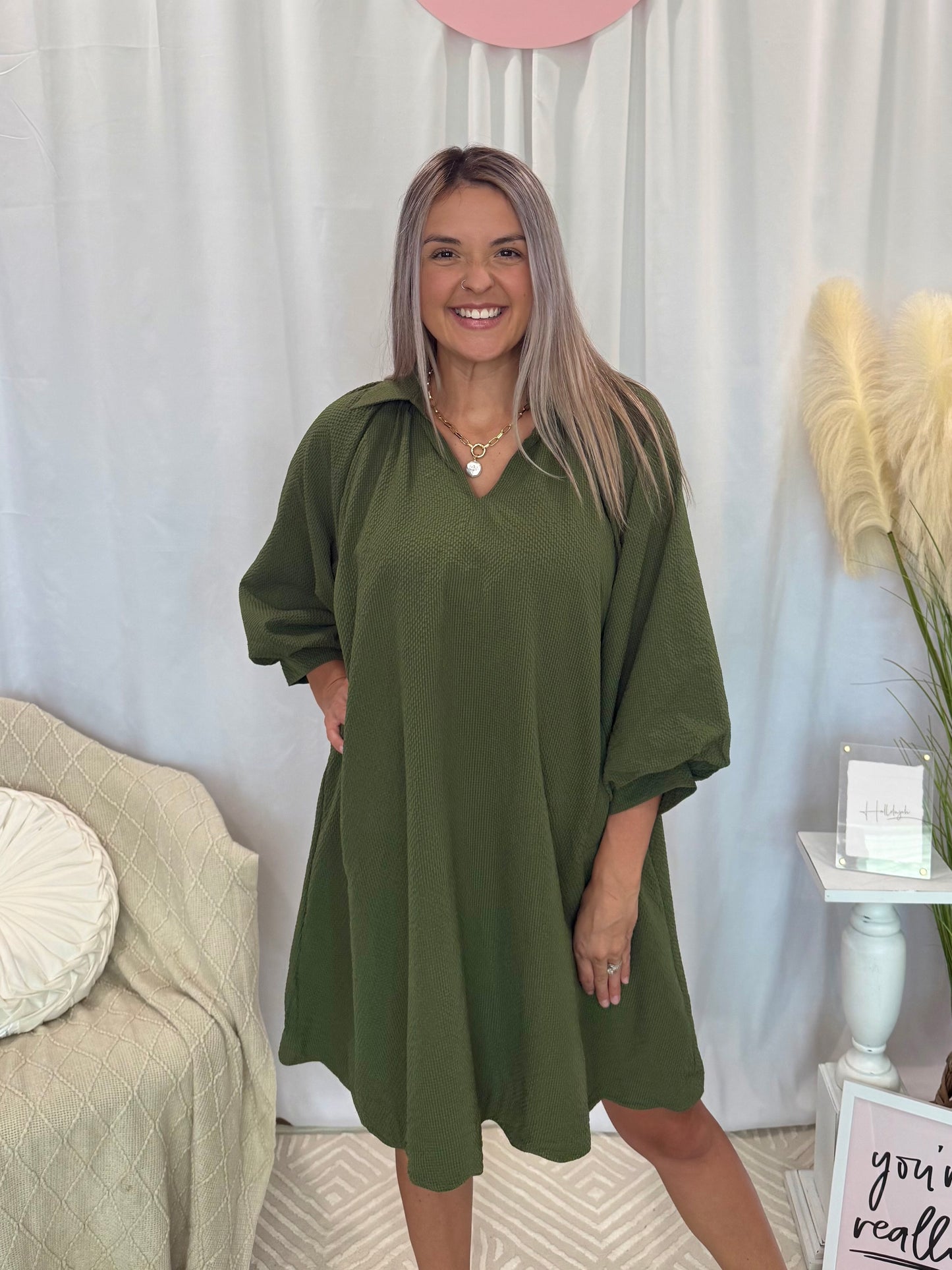 Evergreen Fog Dress (Pockets!)