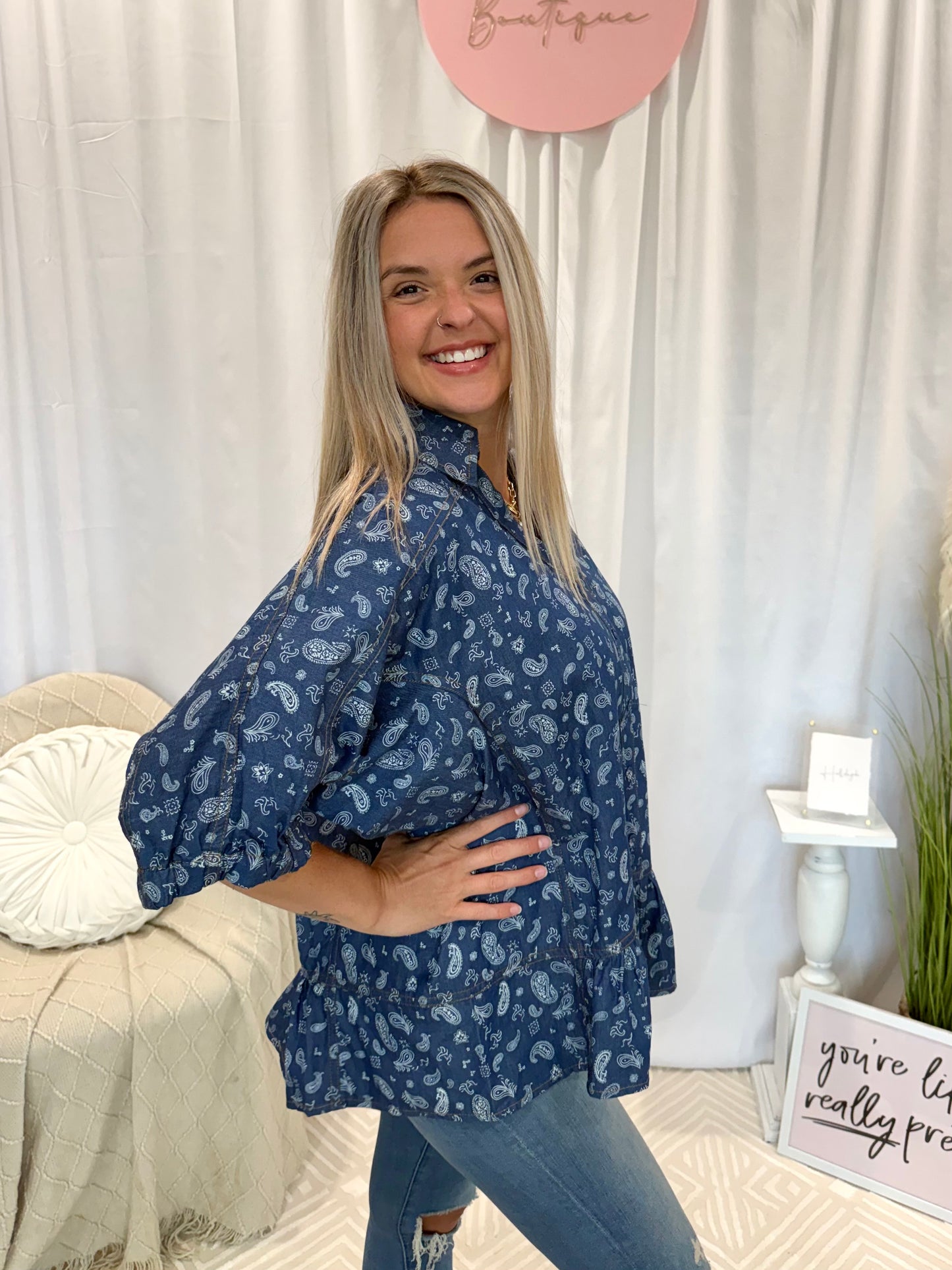 Daring Denim Top