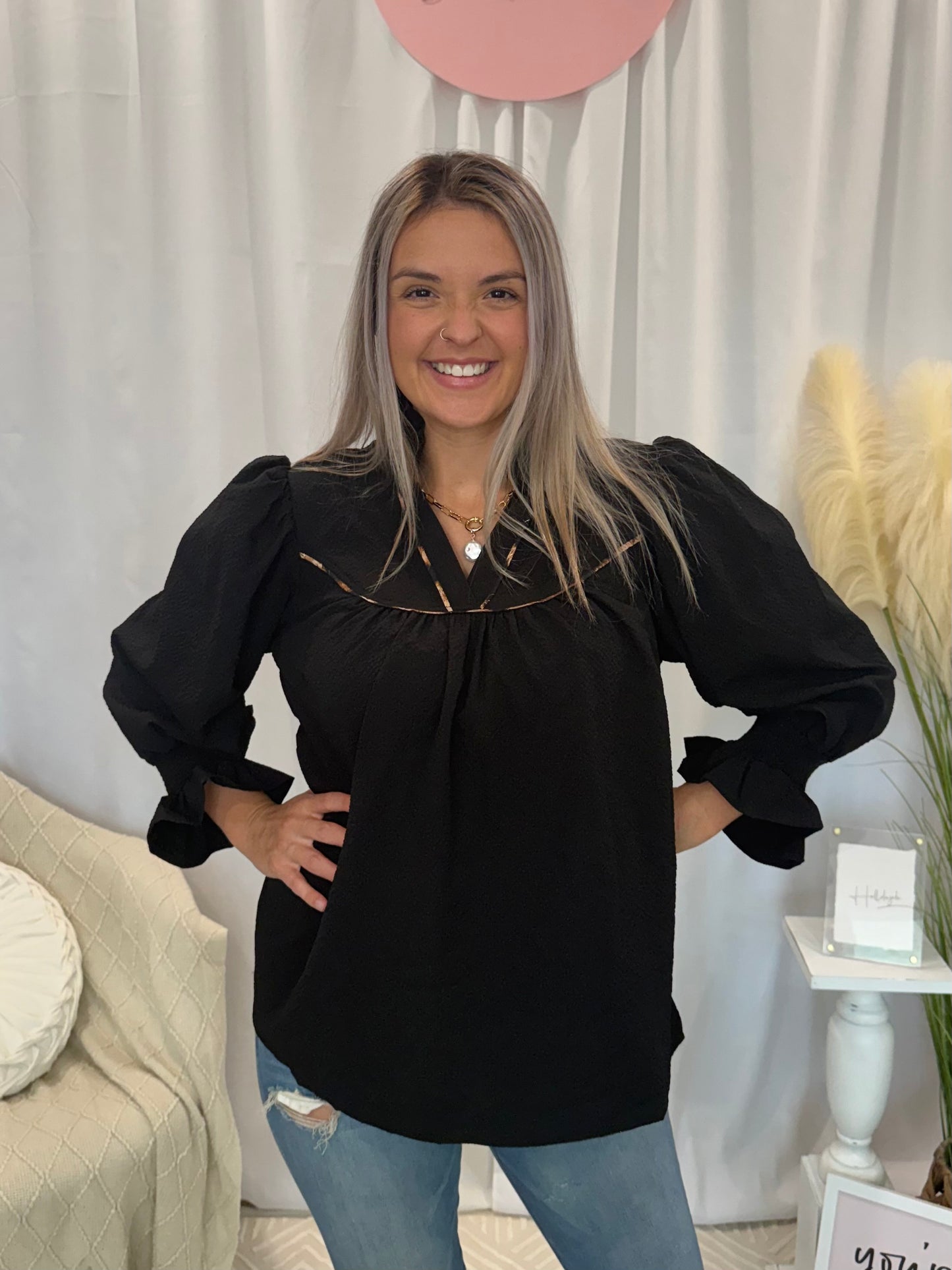 Cheetah Puff Top