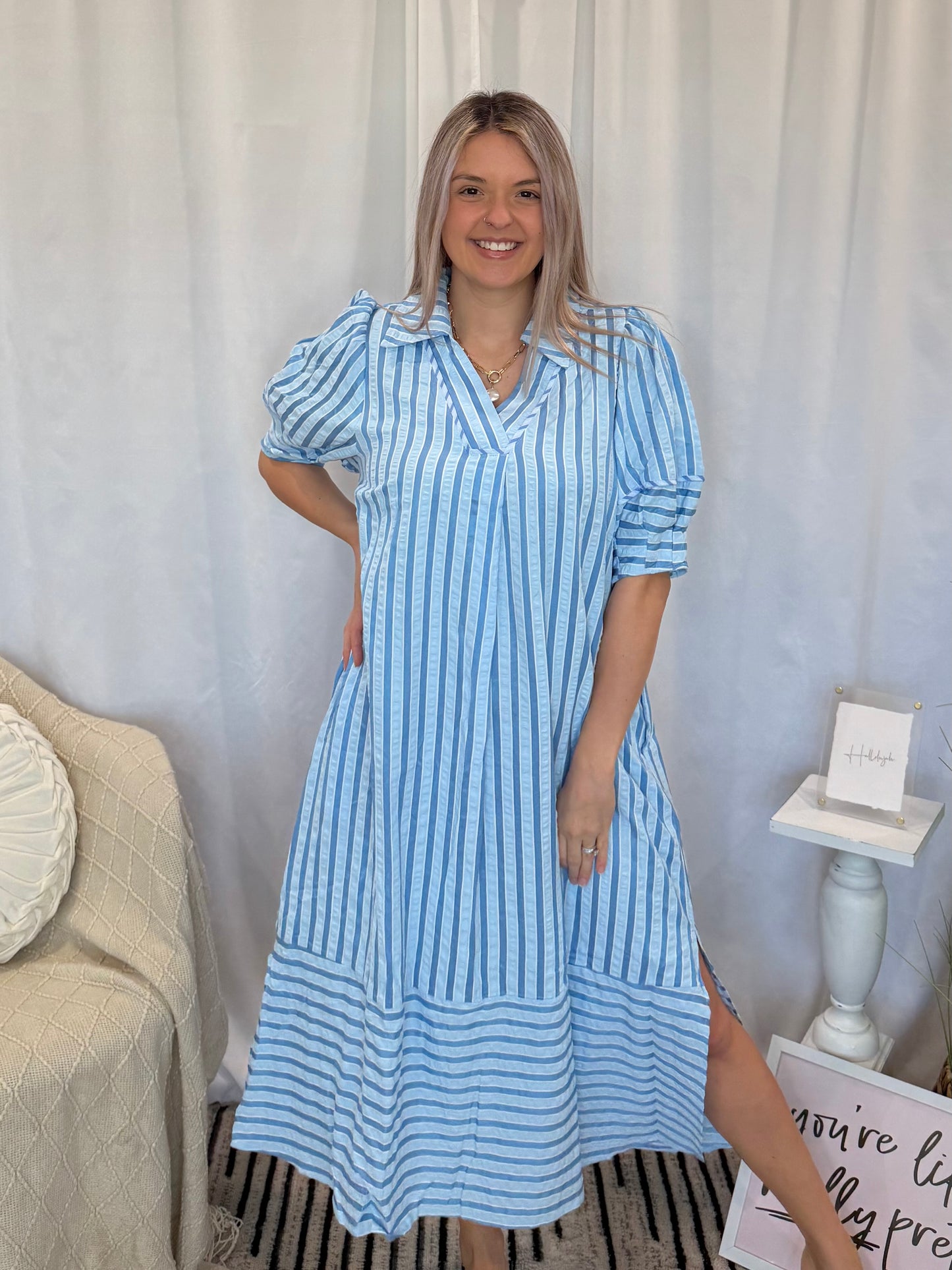 Blue Bliss Dress (Pockets!)