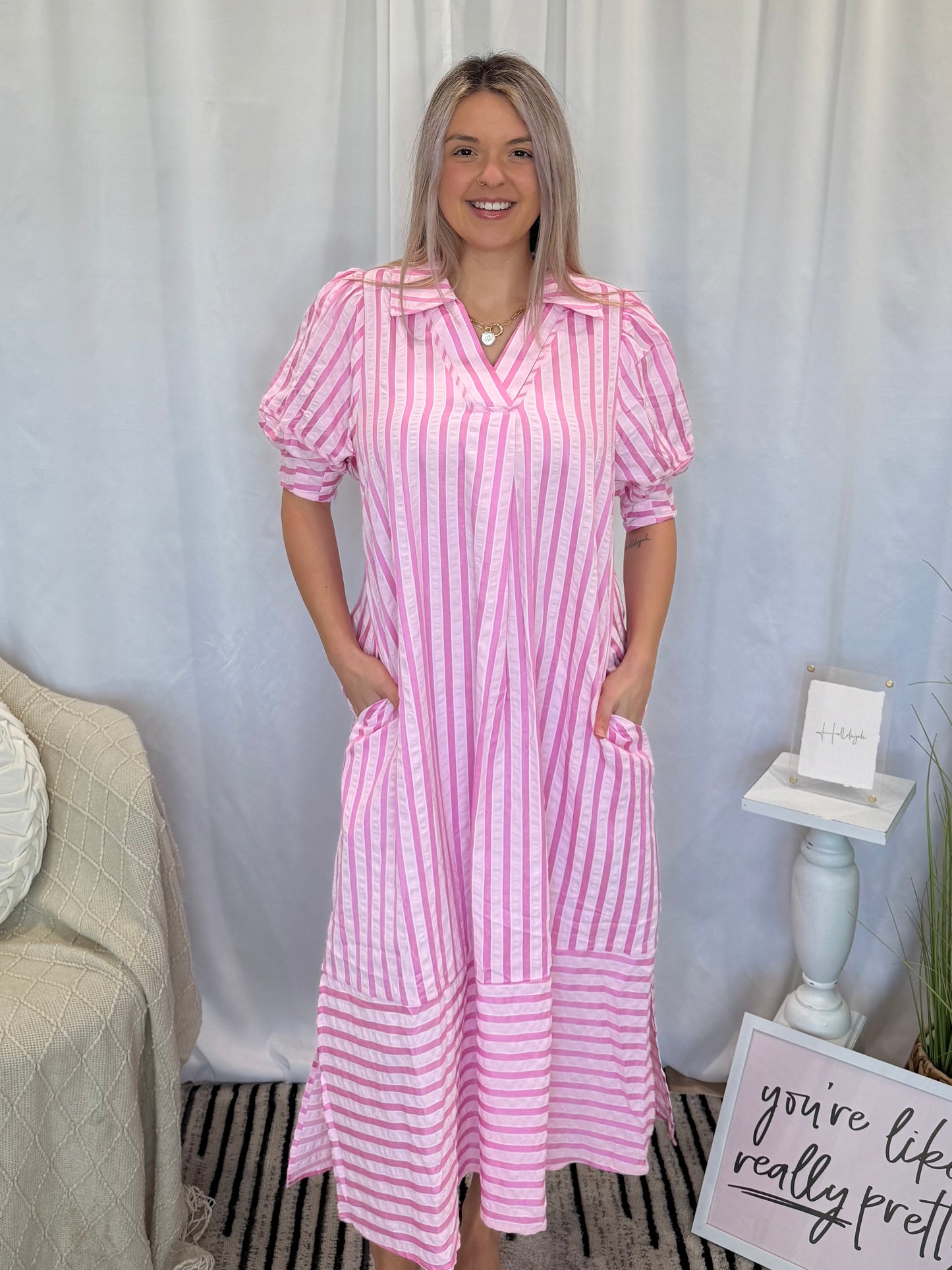 Pink Bliss Dress (Pockets!)