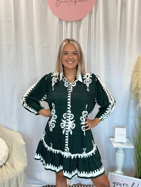 Evergreen Nola Dress