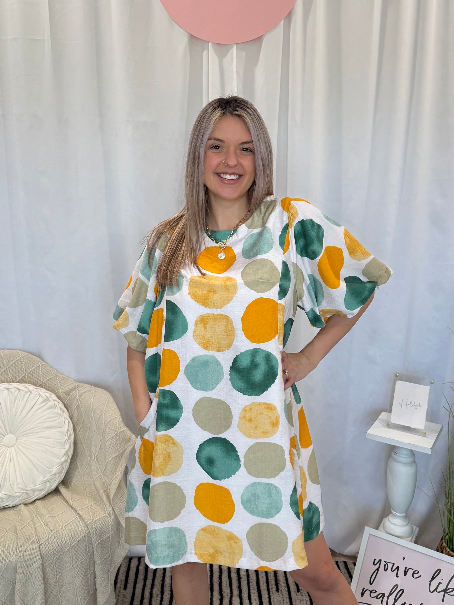 Pineapple Snap Dress (Pockets!)