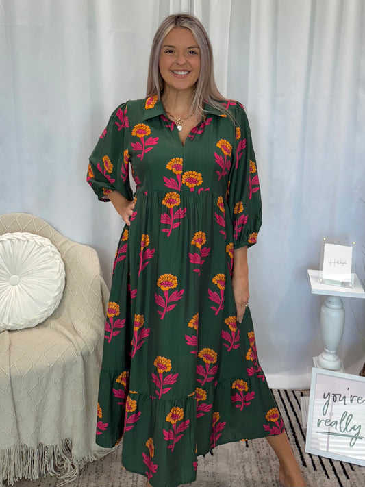 Cilantro Blossom Dress
