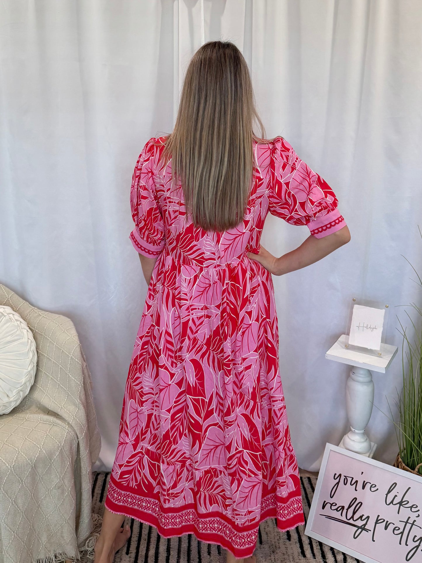 Hot Pink Hawaiian Breeze Dress