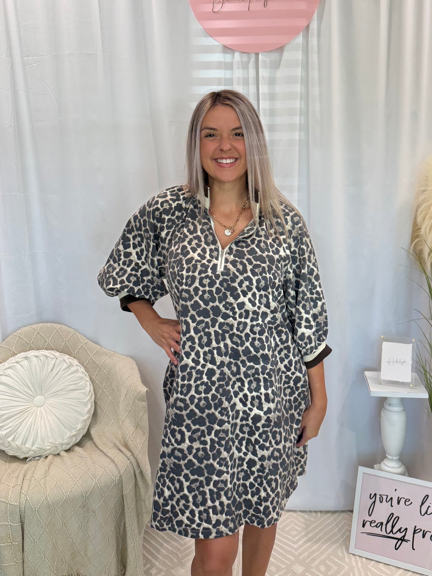 Chic Cheetah Dress (Pockets!)