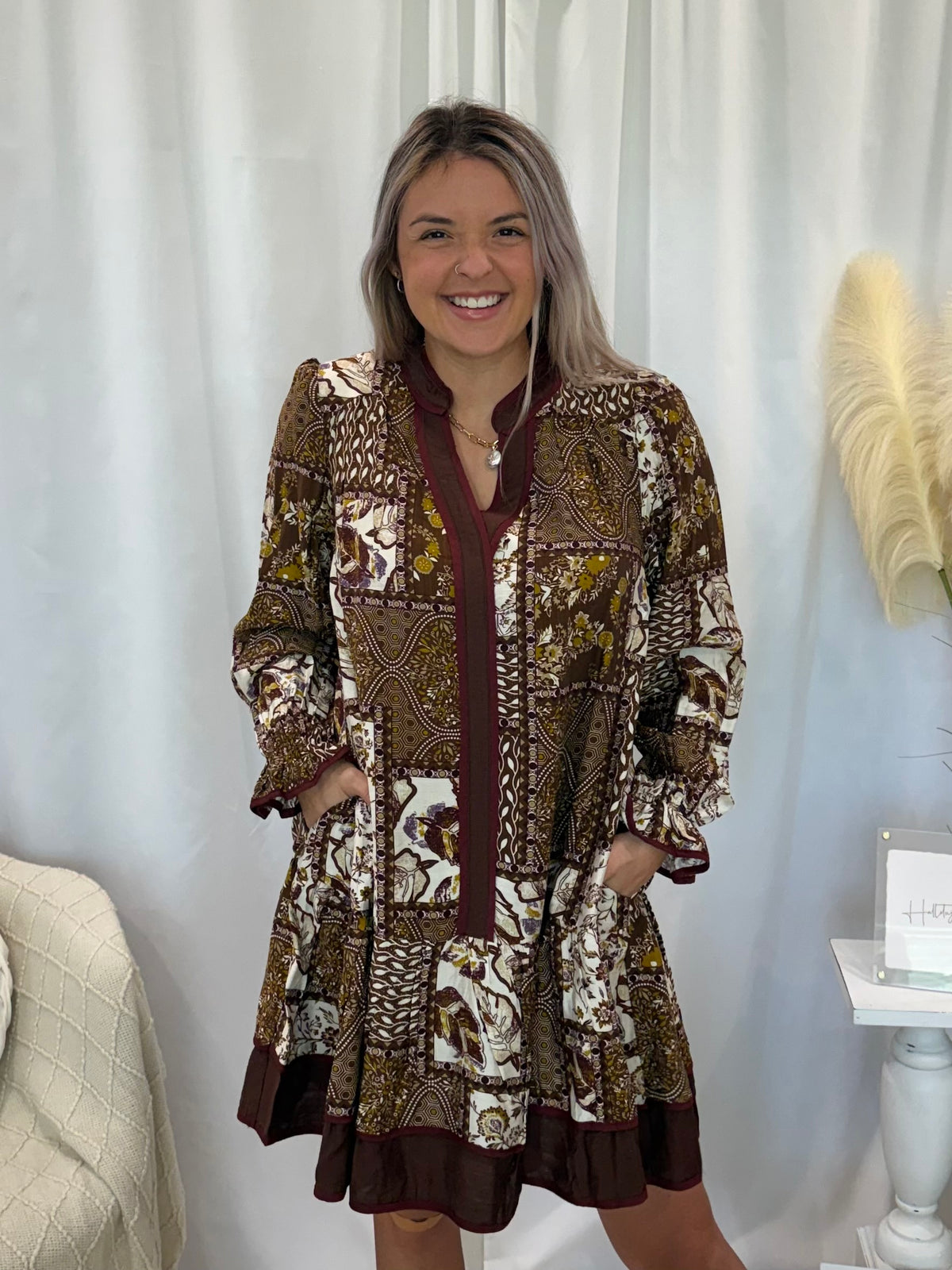 Bold in Brown Dress (Pockets!)