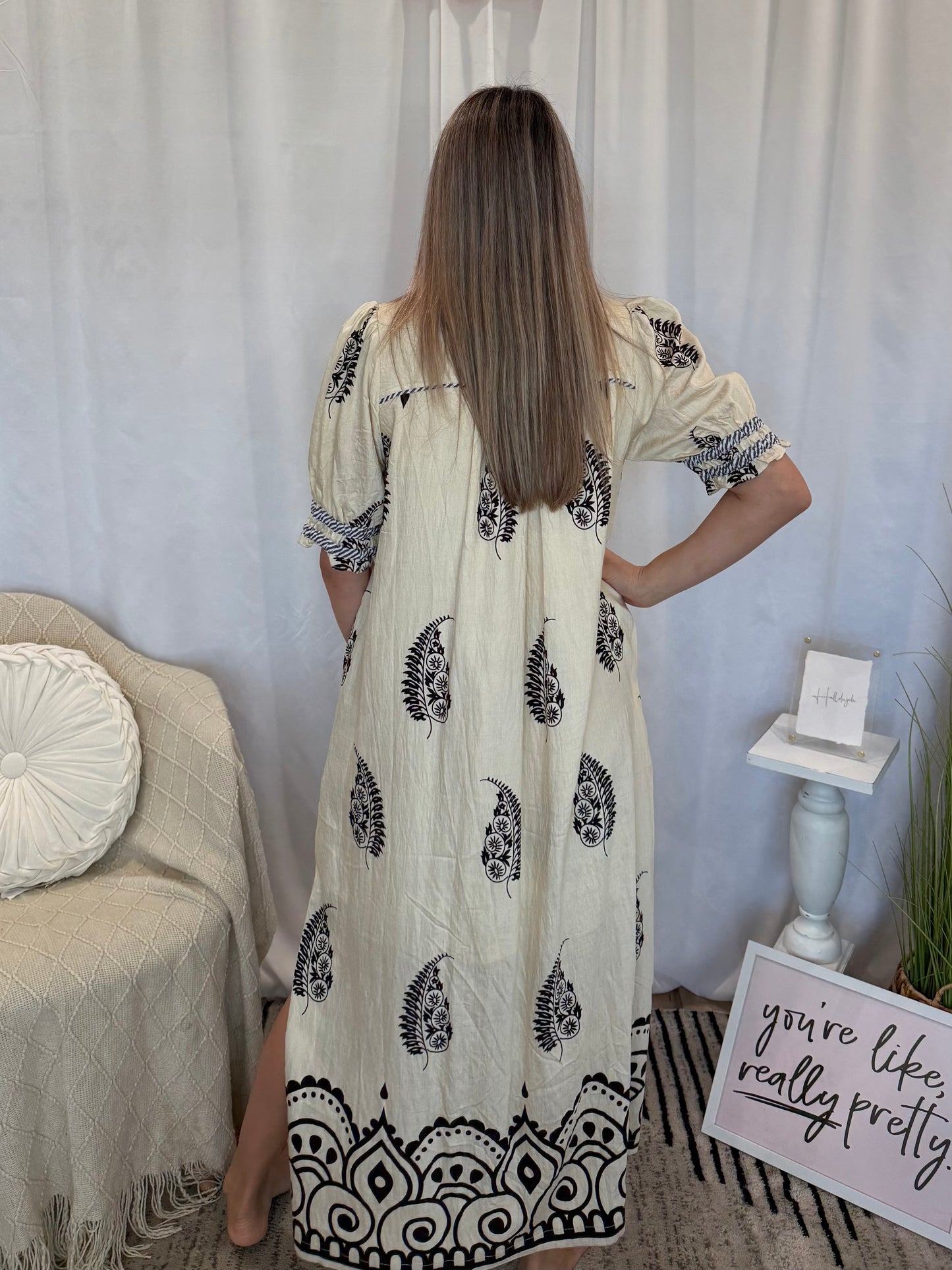 Cream Whipped Dress (Pockets!)