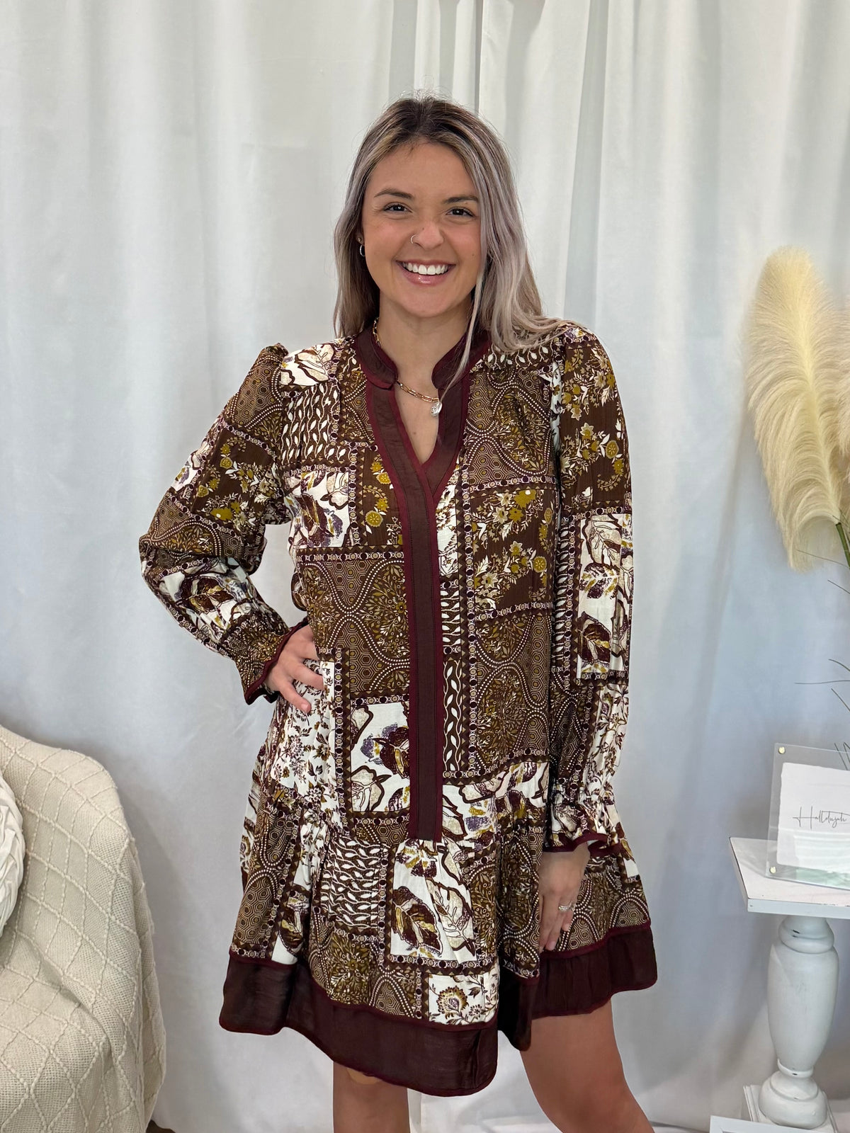Bold in Brown Dress (Pockets!)
