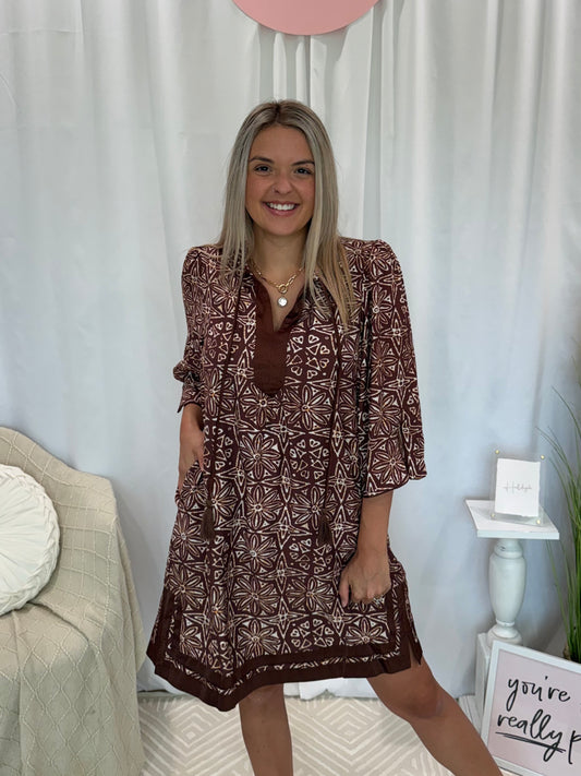 Caramel Macchiato Dress (Pockets!)