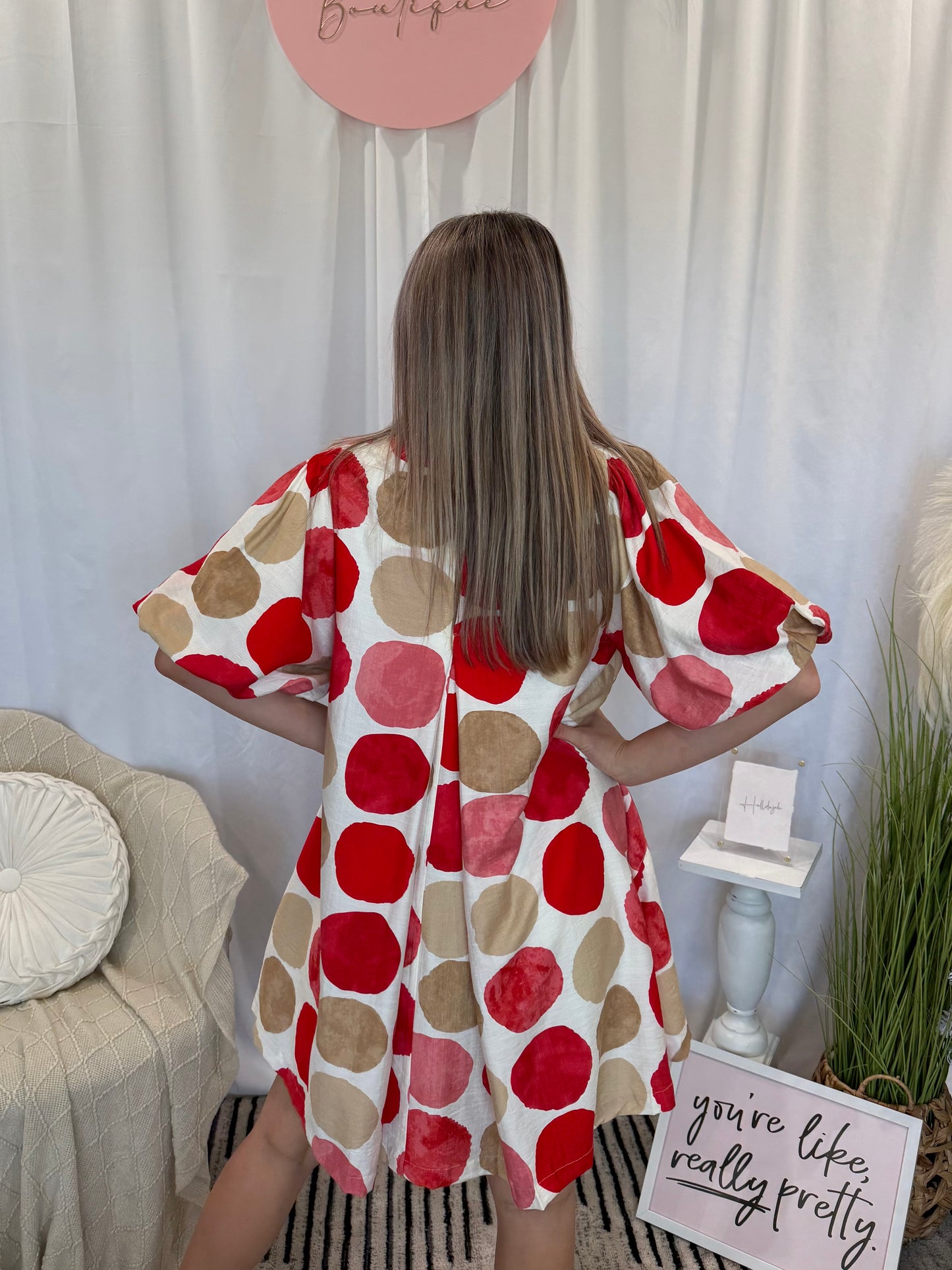 Raspberry Snap Dress (Pockets!)