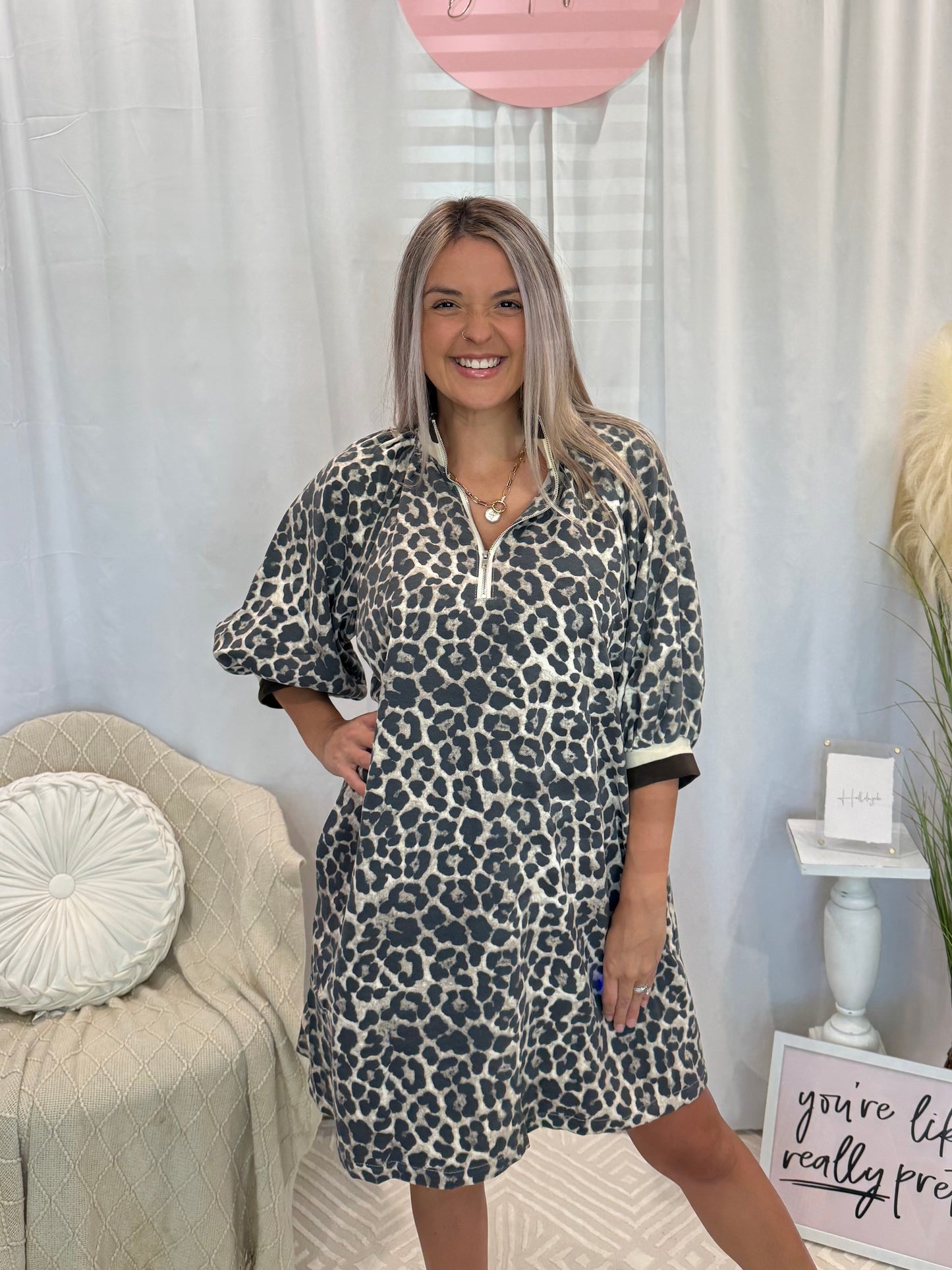 Chic Cheetah Dress (Pockets!)