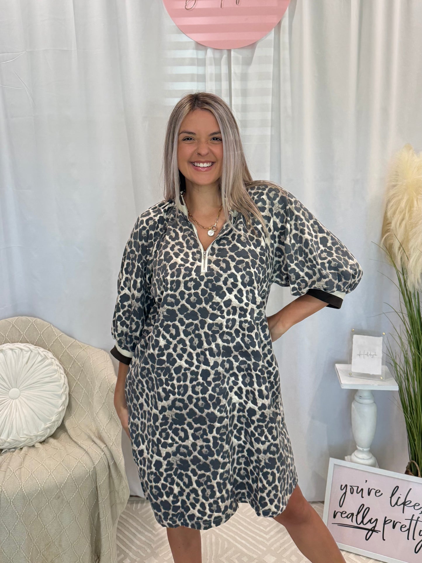 Chic Cheetah Dress (Pockets!)
