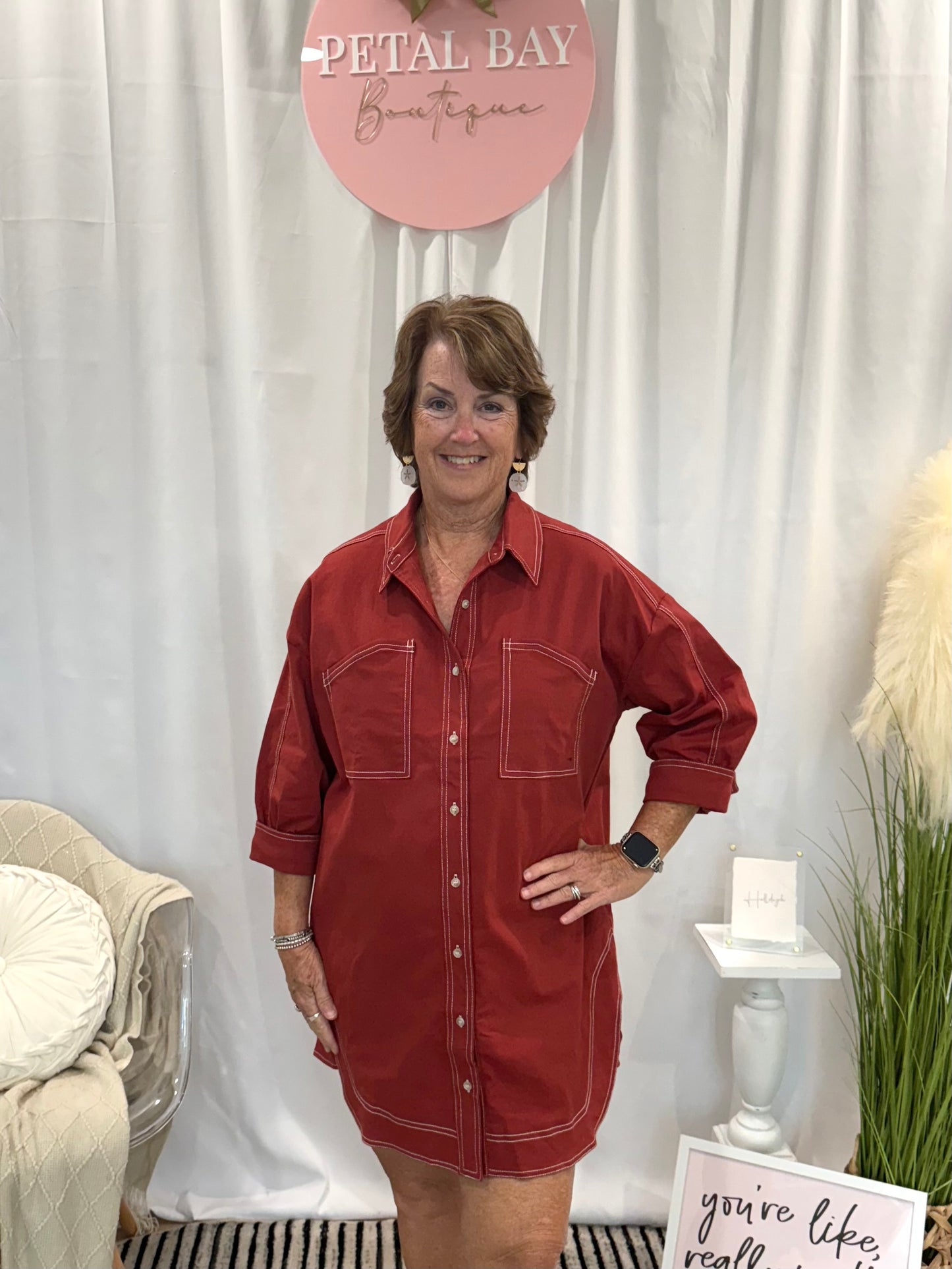 Rust Denim Dreamsickle Dress