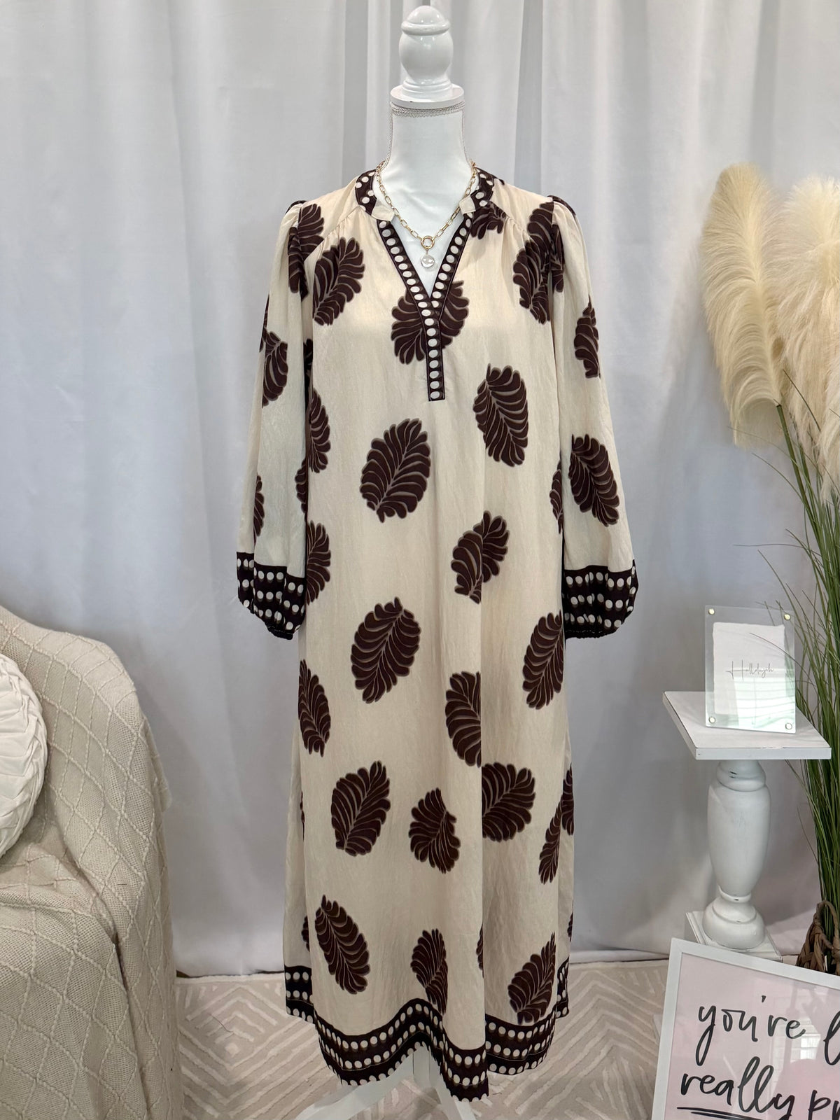 Cashew Breeze Dress (Pockets & Removable Waistband)