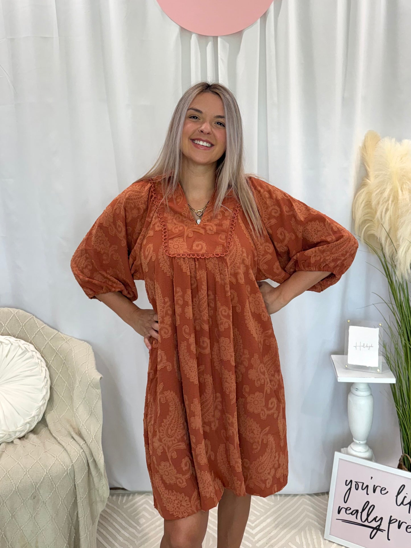 For the Love of Rust Dress (Pockets!)