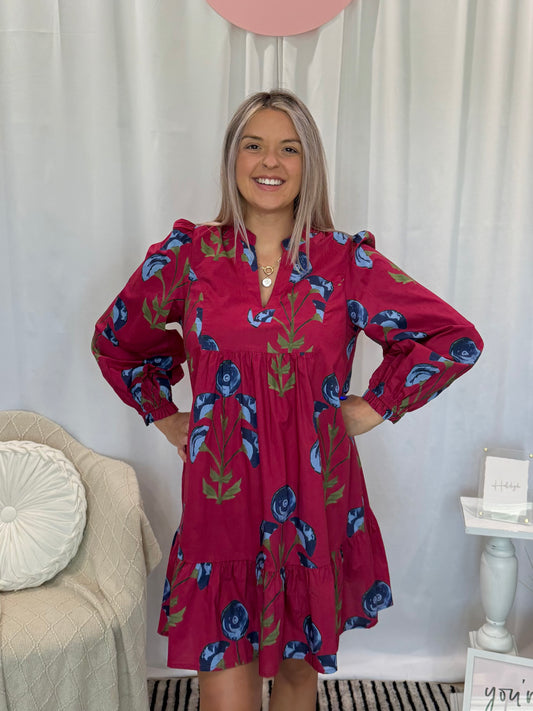 Sassy Fuchsia Dress