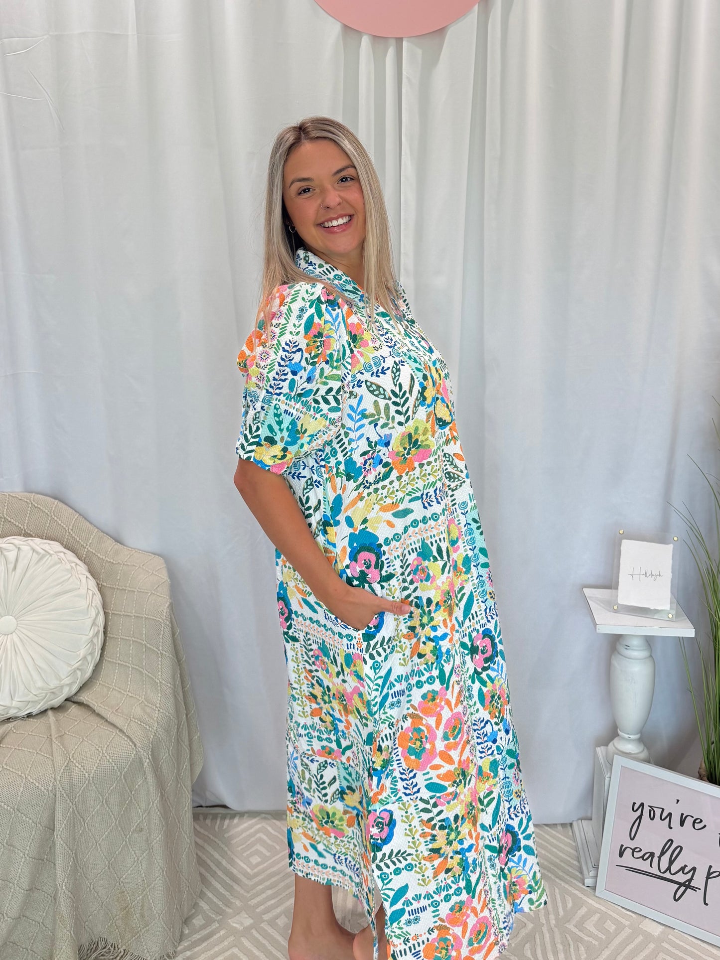 Mint & Sage Dress (Pockets!)