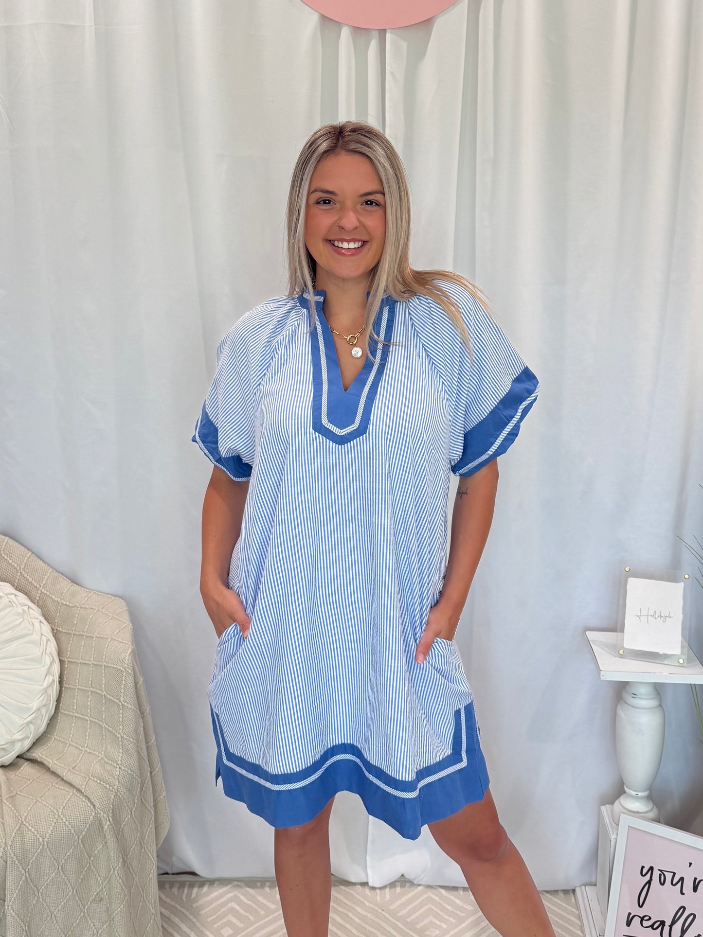 Blue Bliss Dress (Pockets!)