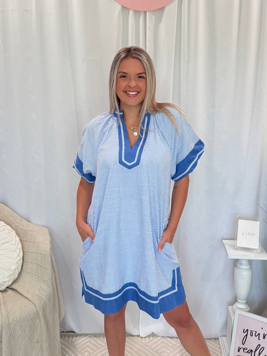 Blue Bliss Dress (Pockets!)