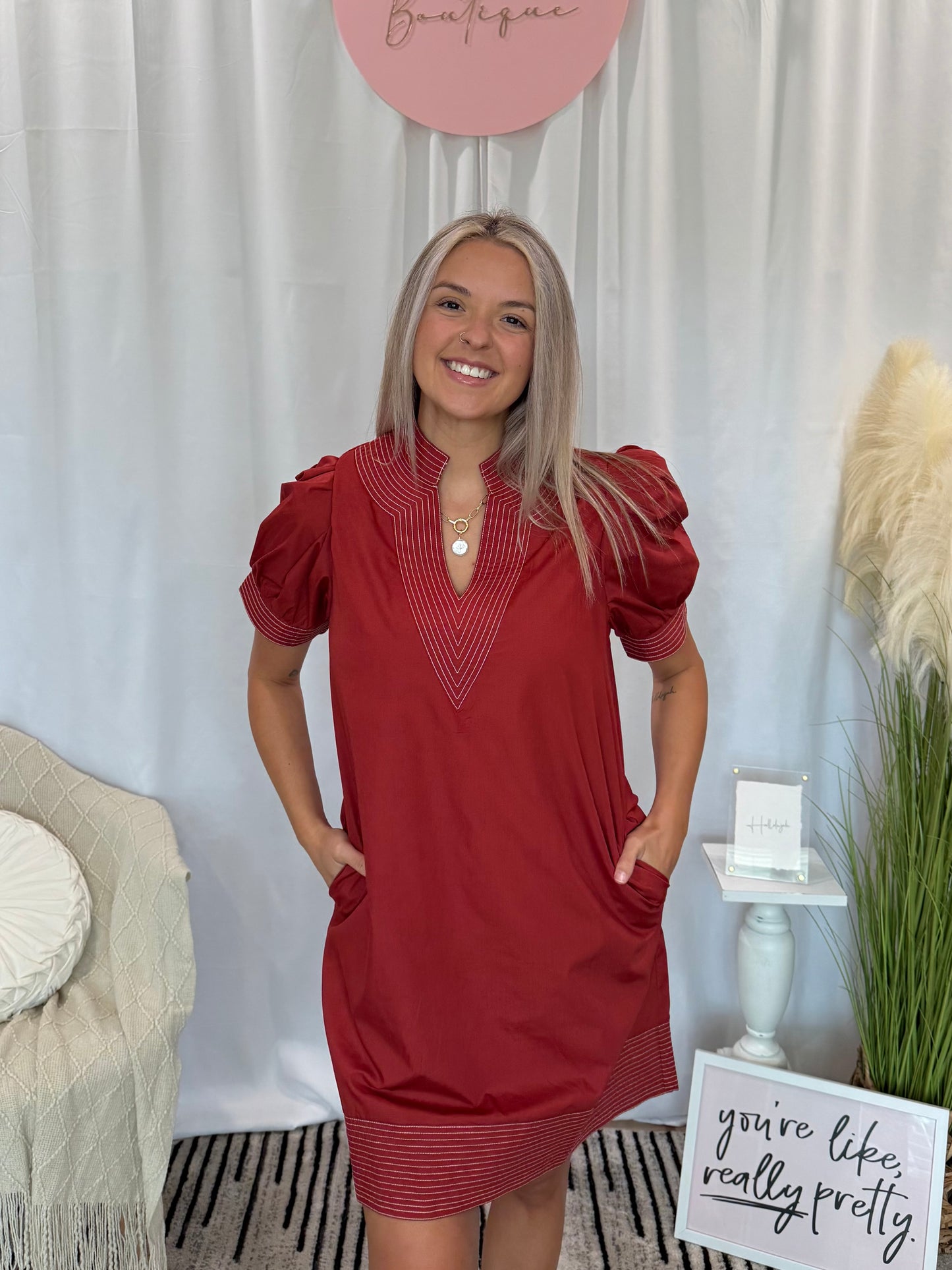 Sunset Sienna Luxury Dress (Pockets!)