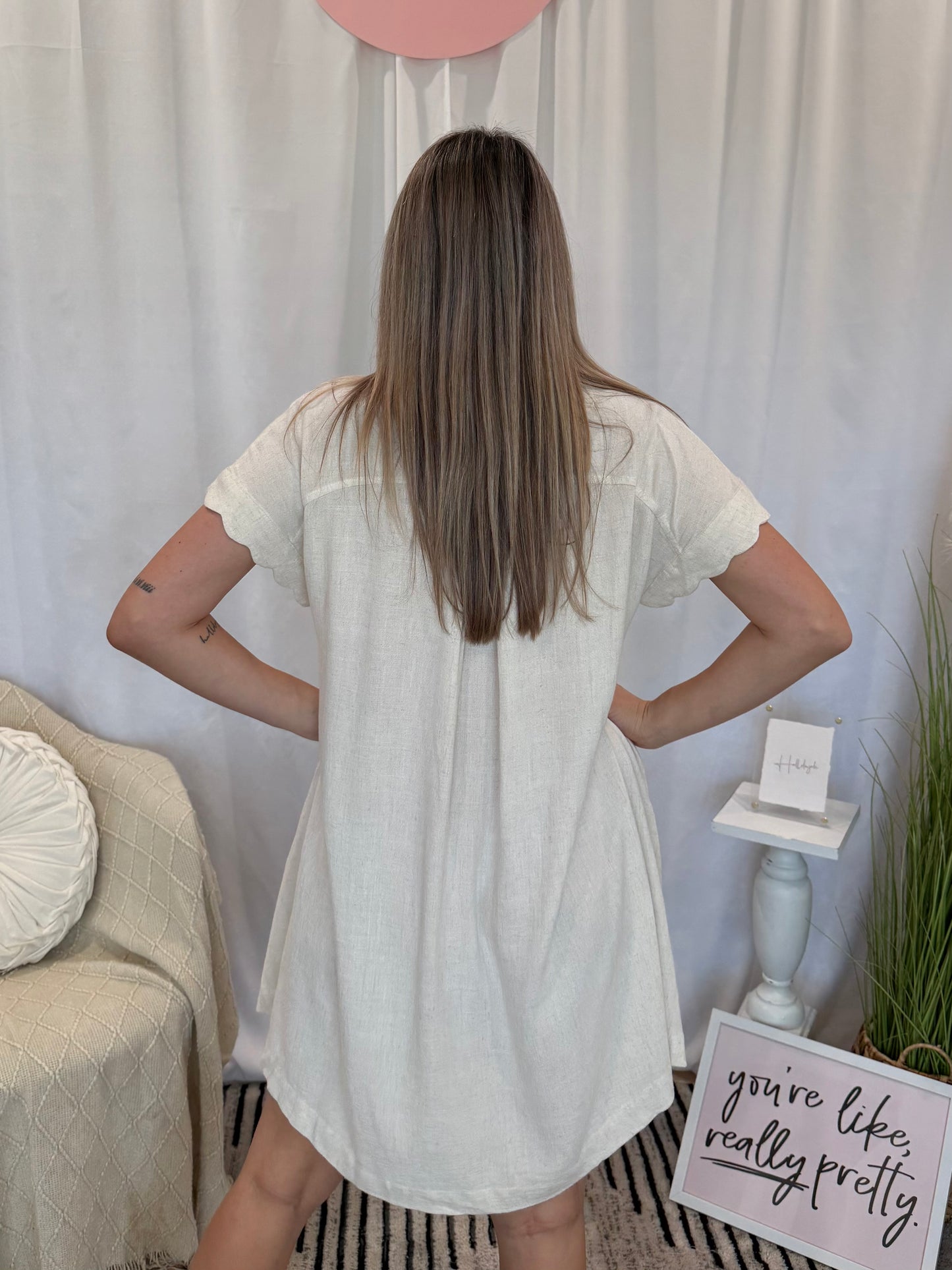 Desert Scalloped Dress (Pockets!)